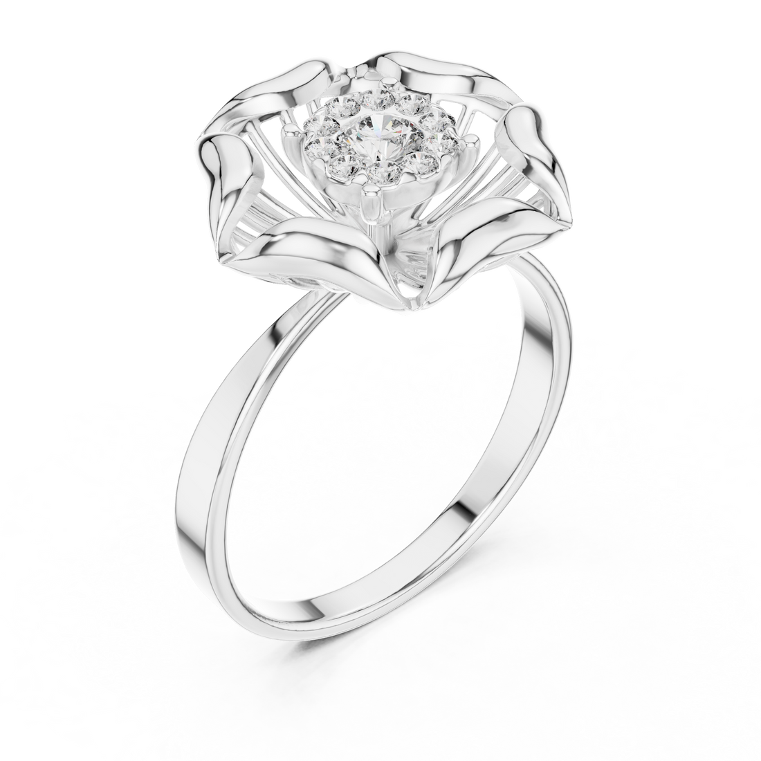 Blossom Bloom Lab-Grown Diamond Ring in 14K/18K Gold