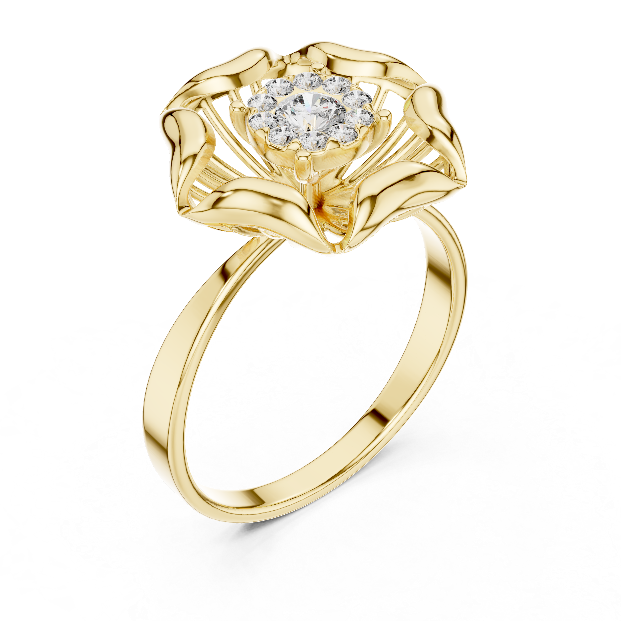 Blossom Bloom Lab-Grown Diamond Ring in 14K/18K Gold