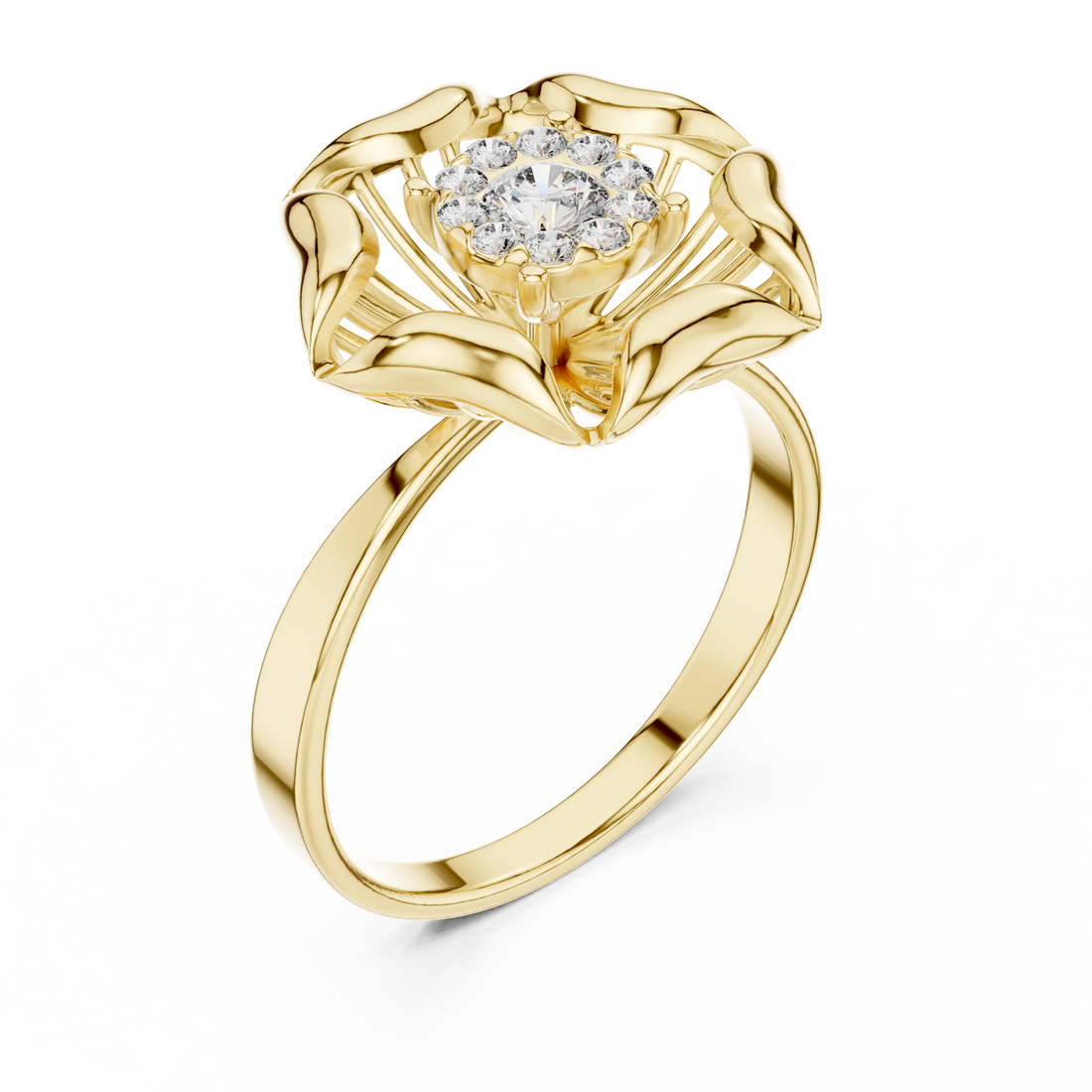 Blossom Bloom Lab-Grown Diamond Ring in 14K/18K Gold