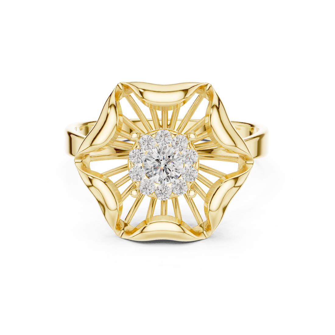 Blossom Bloom Lab-Grown Diamond Ring in 14K/18K Gold