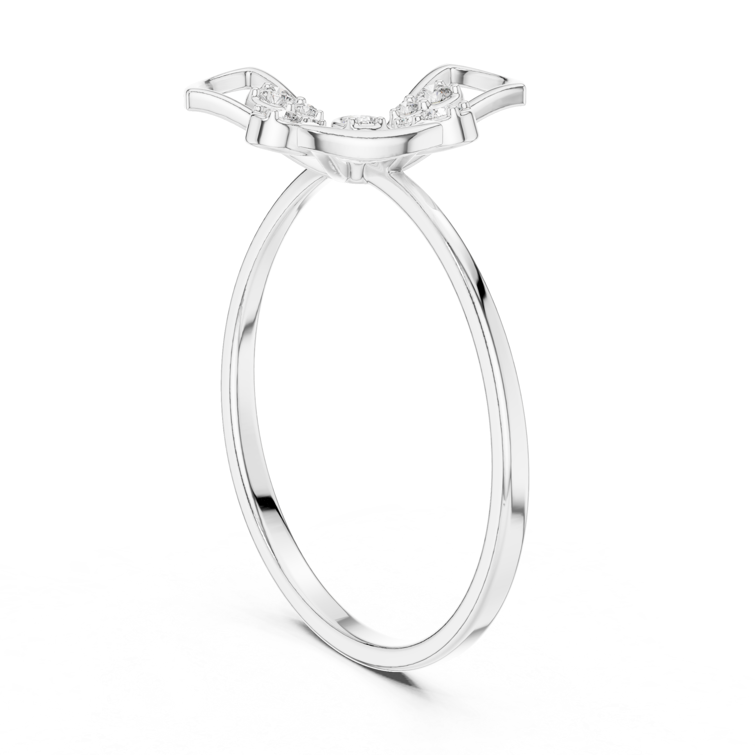 Rose Gold Diamond Butterfly Ring