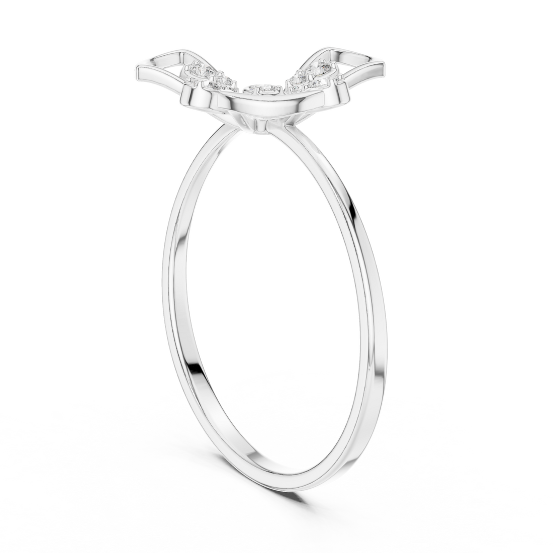 Rose Gold Diamond Butterfly Ring