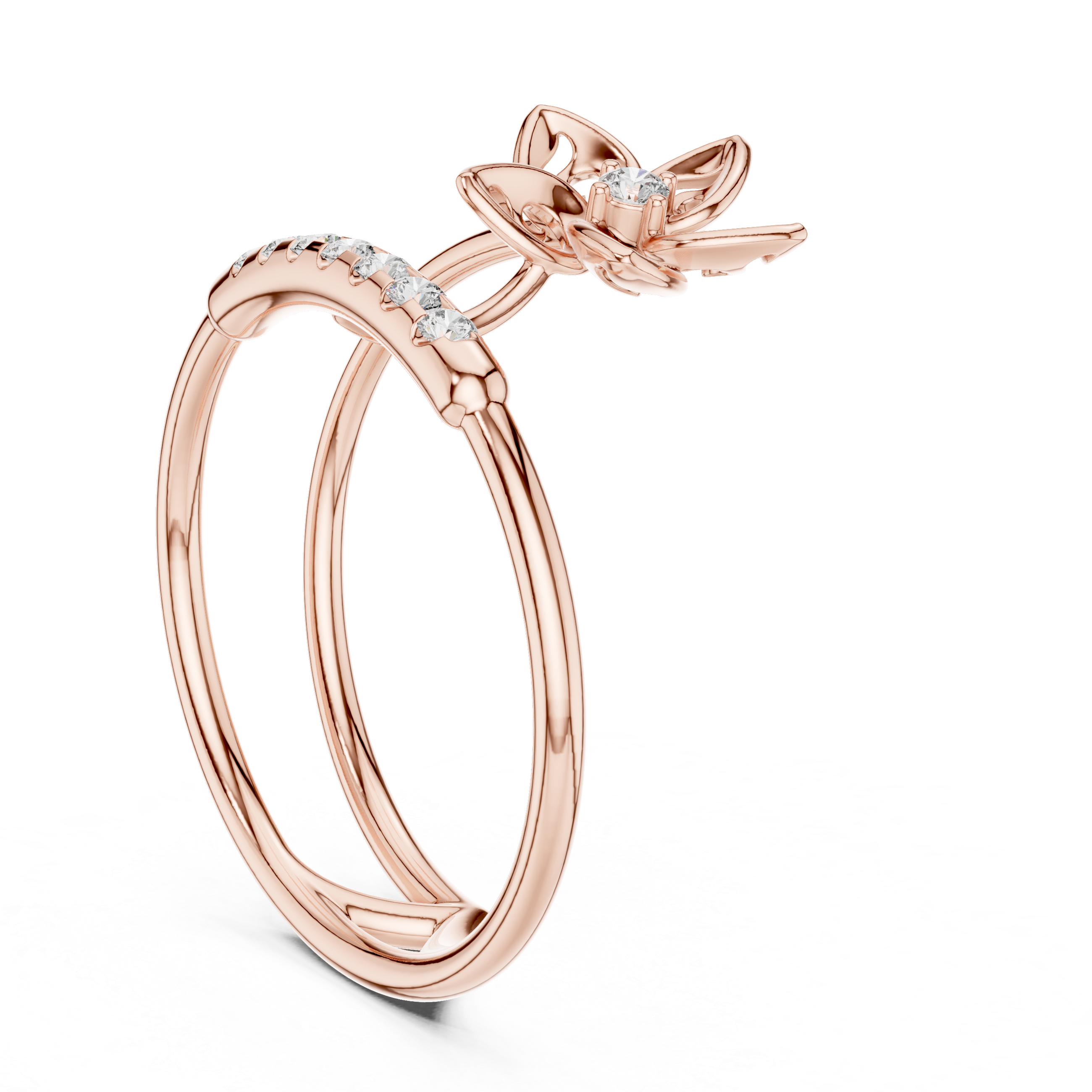 Blossom Promise Ring – Rose Gold Lab-Grown Diamond Ring