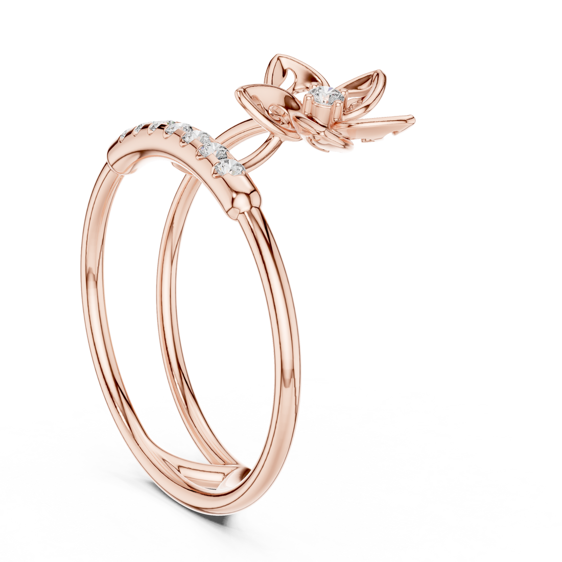 Blossom Promise Ring – Rose Gold Lab-Grown Diamond Ring