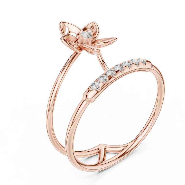 Blossom Promise Ring – Rose Gold Lab-Grown Diamond Ring