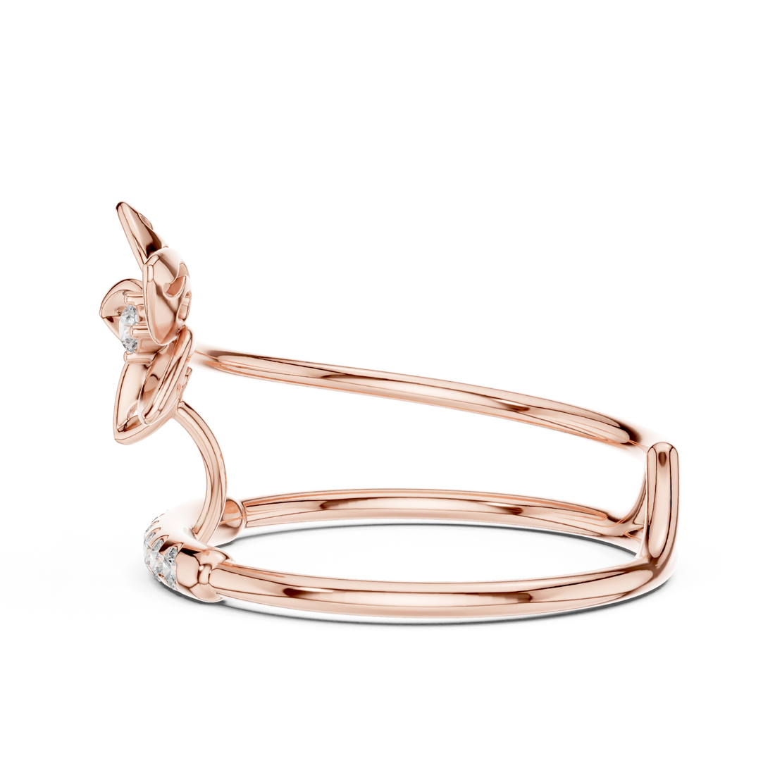 Blossom Promise Ring – Rose Gold Lab-Grown Diamond Ring