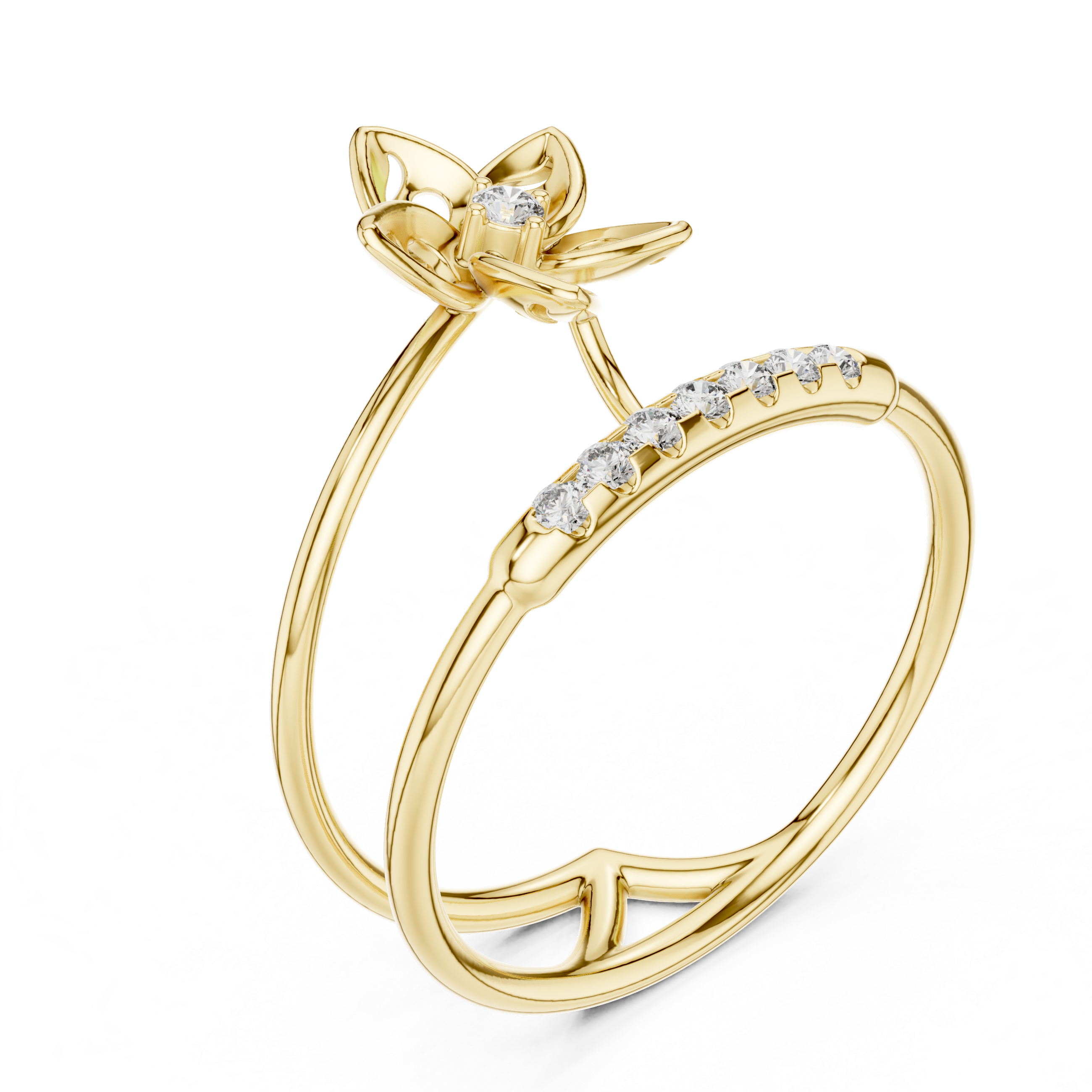 Blossom Promise Ring – Rose Gold Lab-Grown Diamond Ring