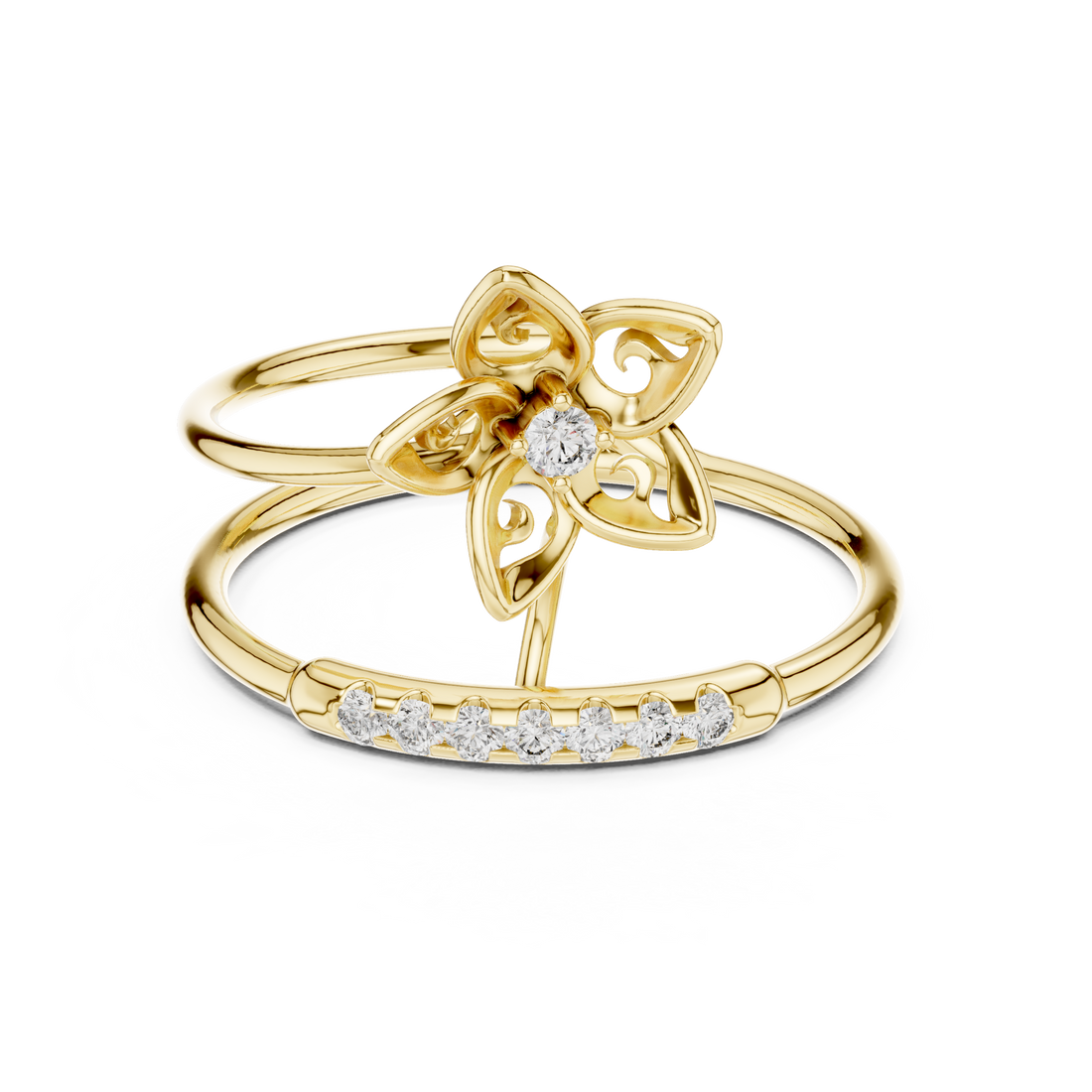 Blossom Promise Ring – Rose Gold Lab-Grown Diamond Ring