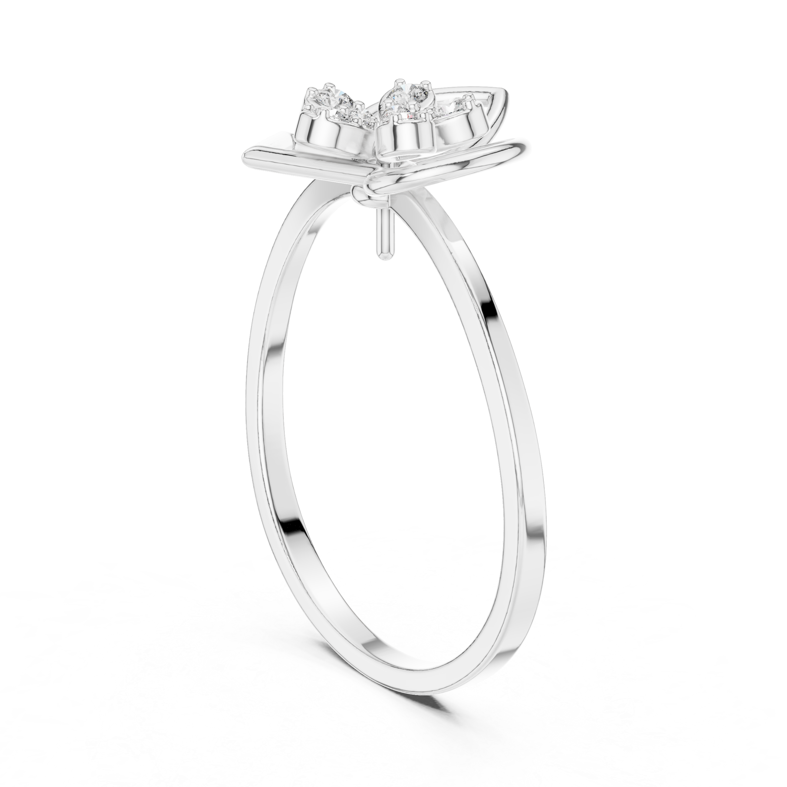 Floral Grace Lab-Grown Diamond Ring – Rose Gold Finish