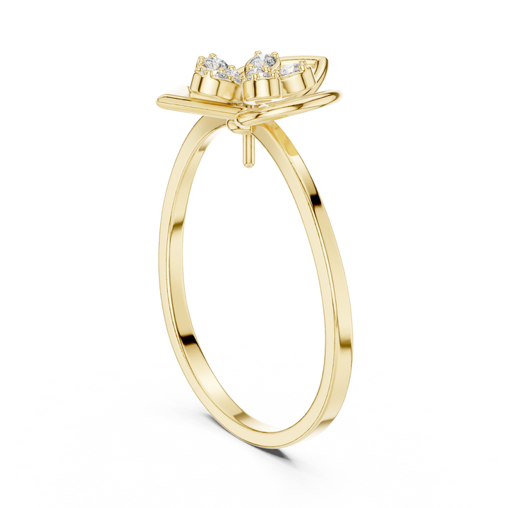 Floral Grace Lab-Grown Diamond Ring – Rose Gold Finish