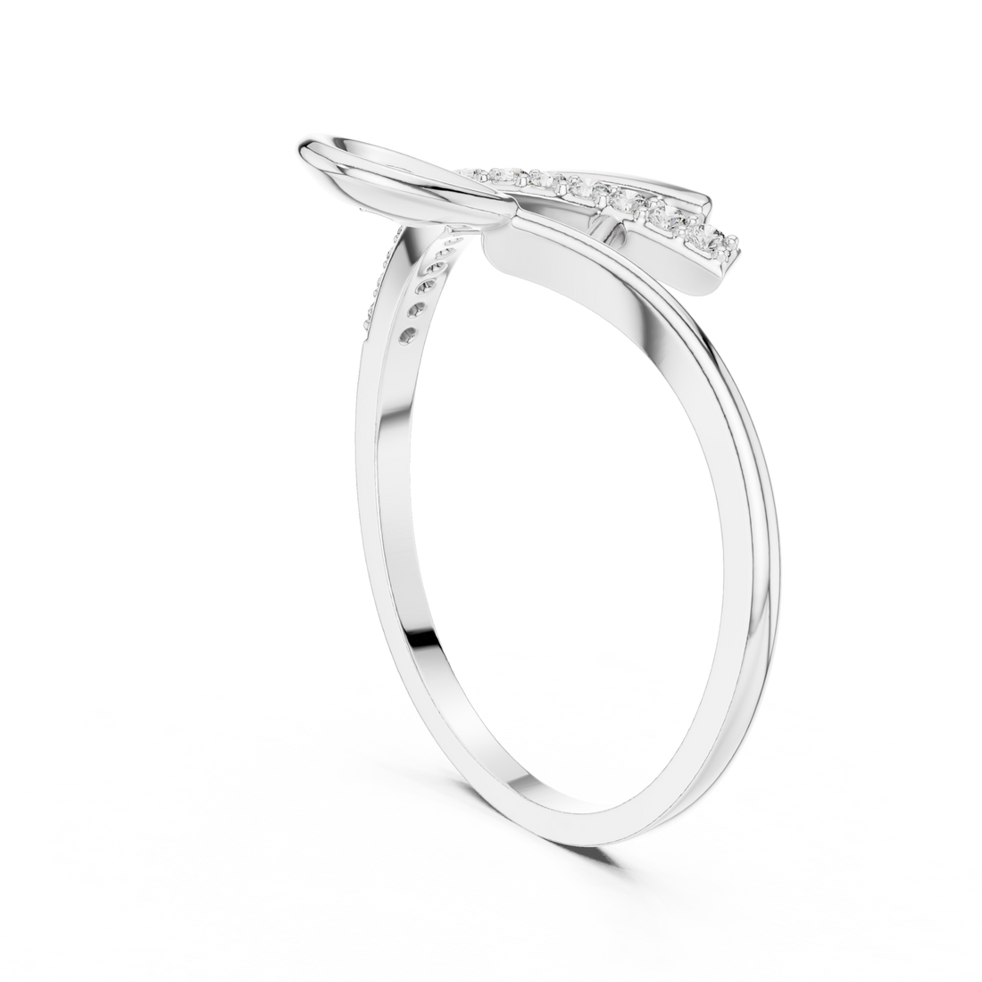Initial 'H' Lab-Grown Diamond Ring in Rose Gold