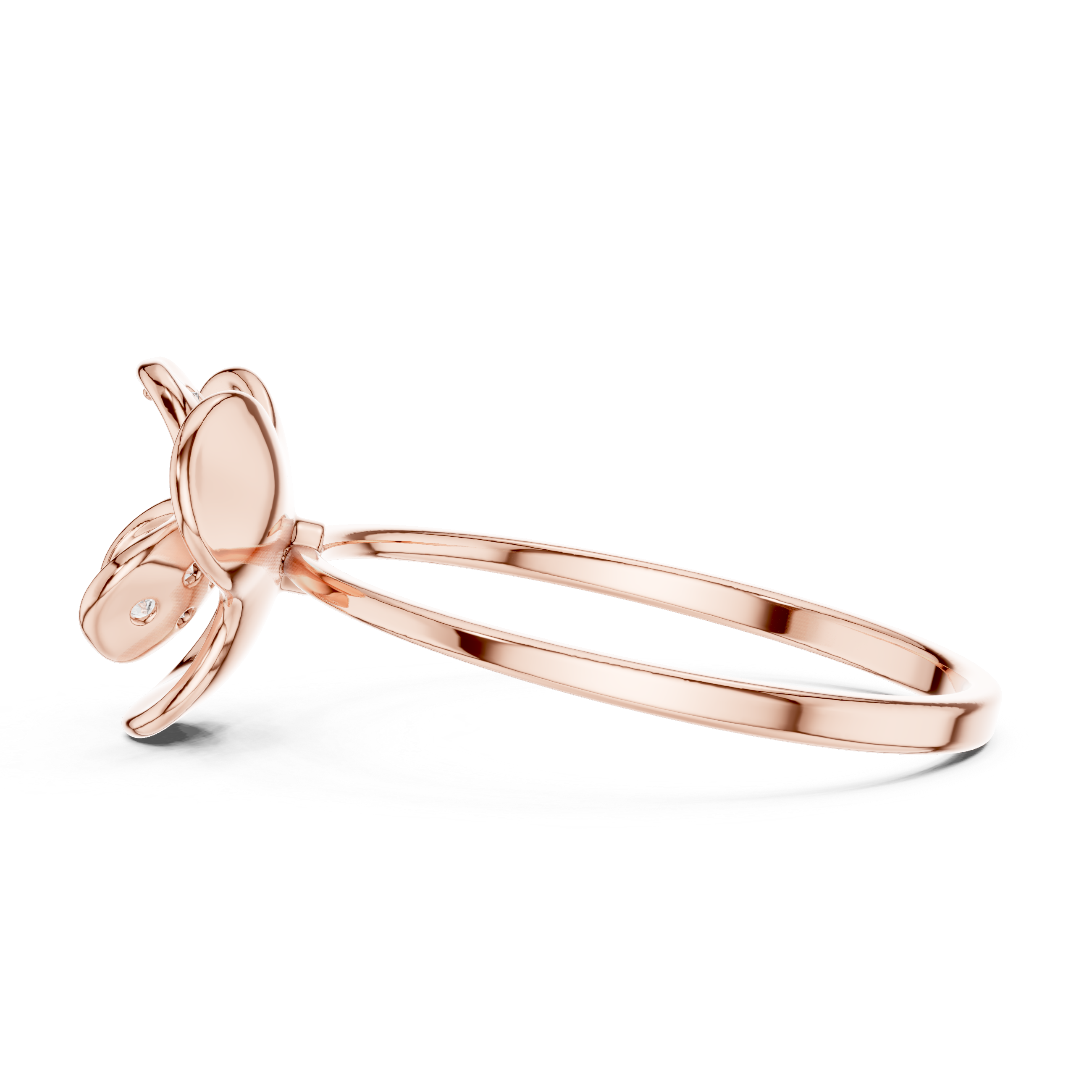 Blossom Bloom Lab Grown Diamond Ring in Rose Gold