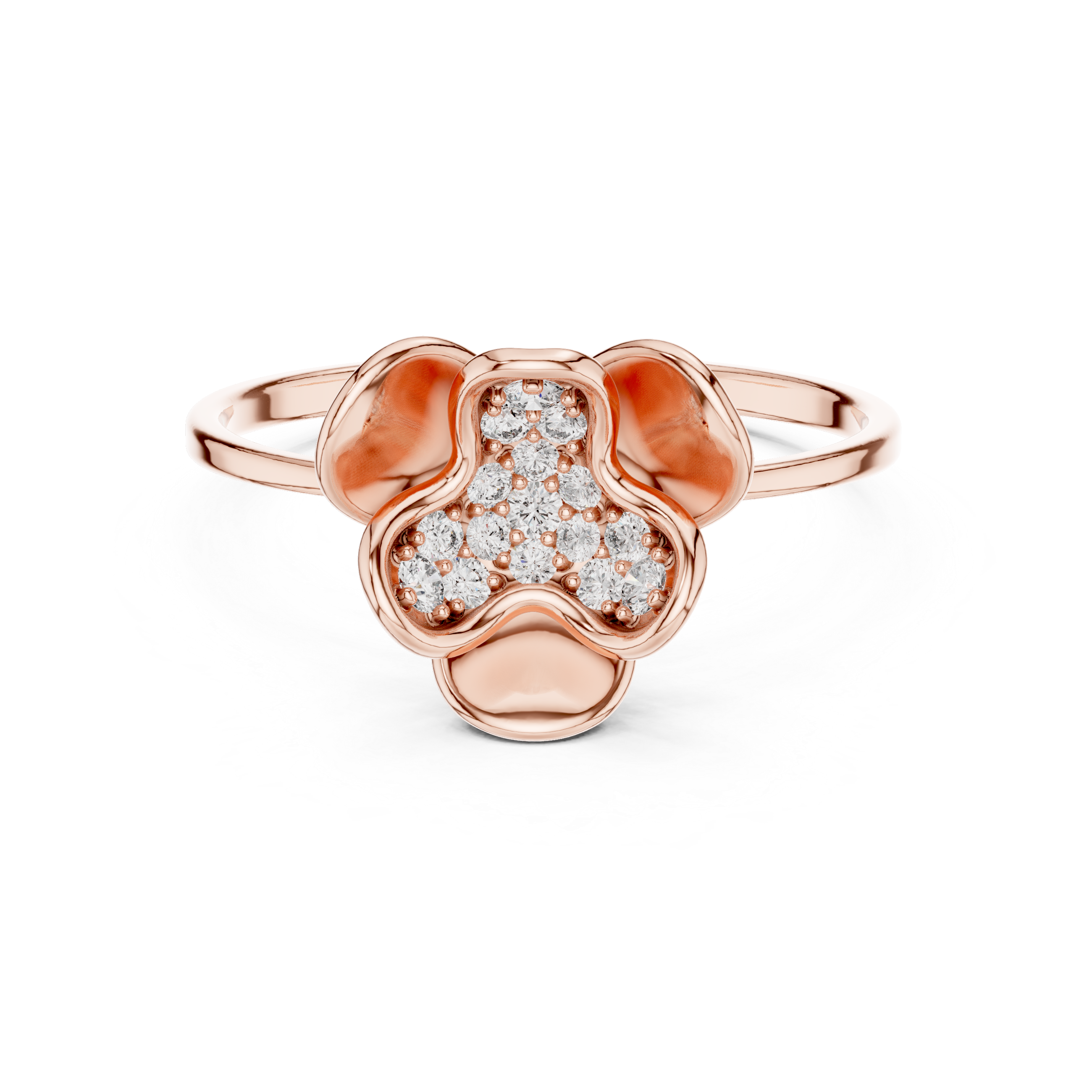 Blossom Bloom Lab Grown Diamond Ring in Rose Gold