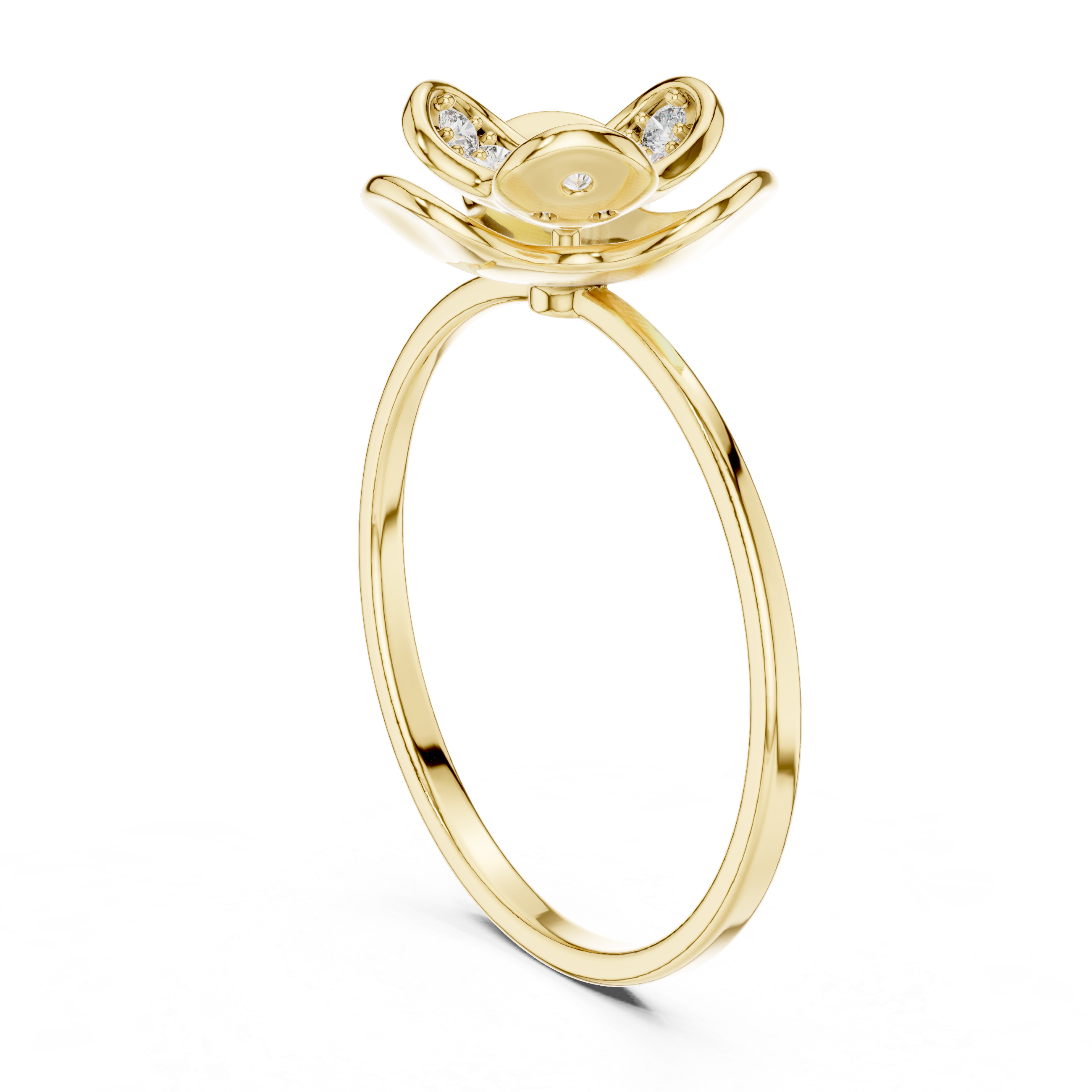 Blossom Bloom Lab Grown Diamond Ring in Rose Gold