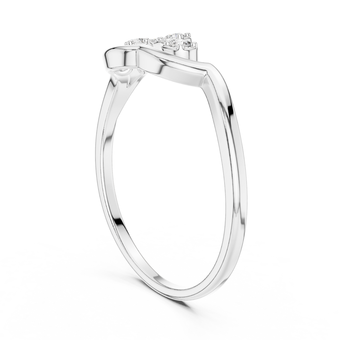 Elegant Triple Cluster Lab-Grown Diamond Ring in Rose Gold