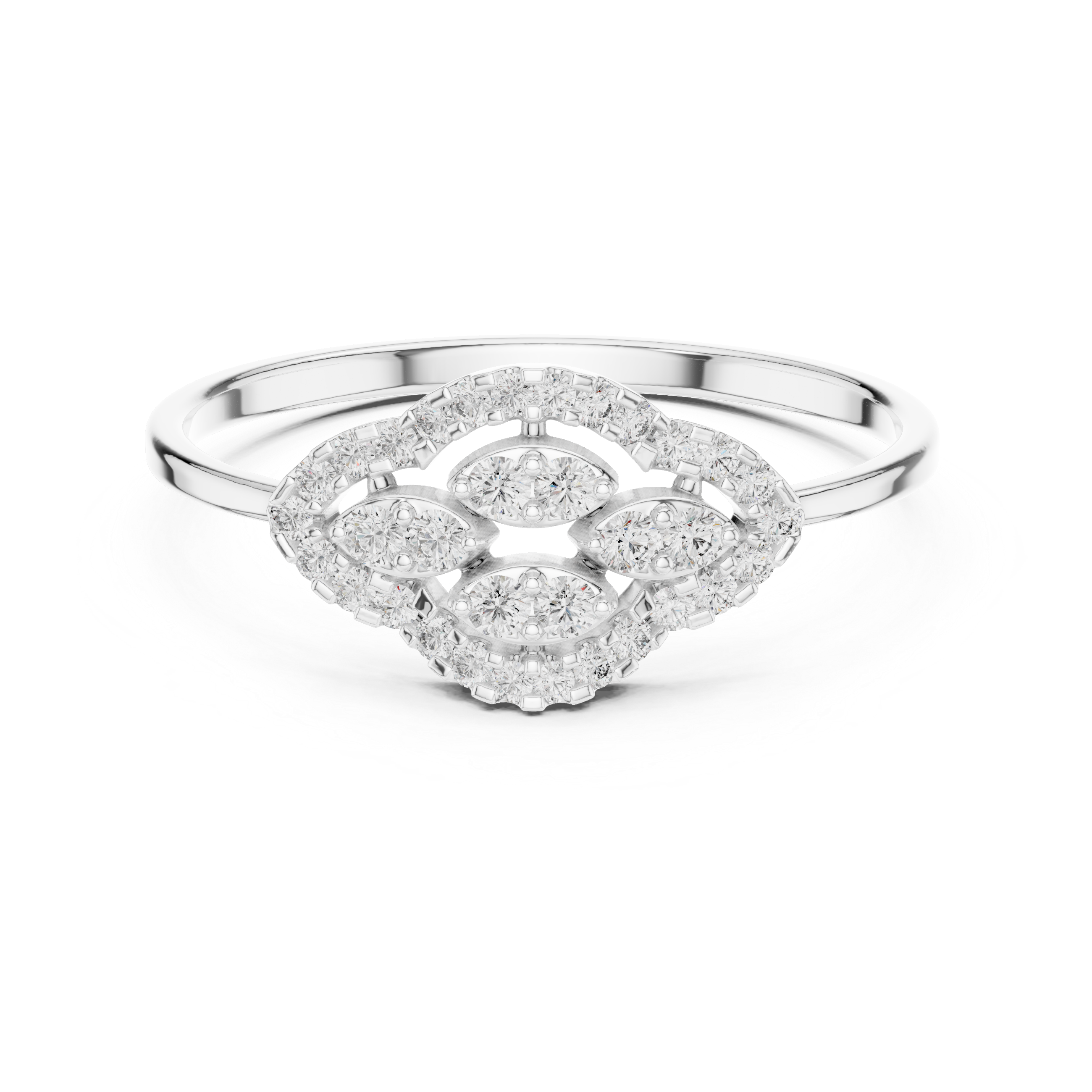 Rose Gold Dual Heart Lab Grown Diamond Ring