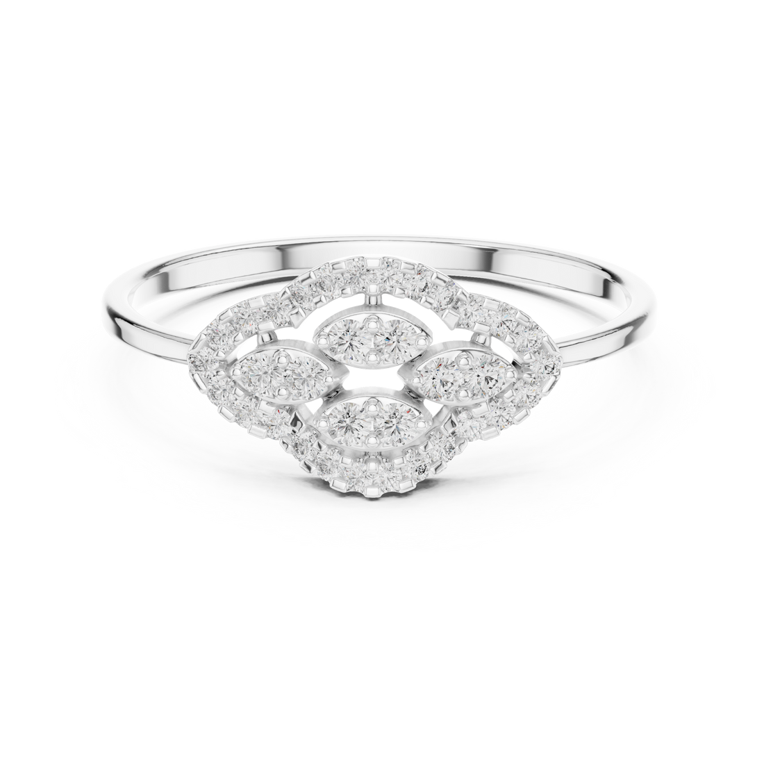Rose Gold Dual Heart Lab Grown Diamond Ring