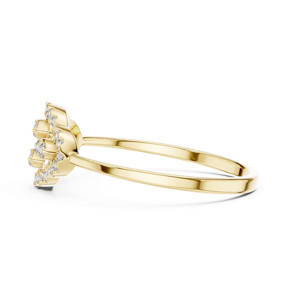 Rose Gold Dual Heart Lab Grown Diamond Ring