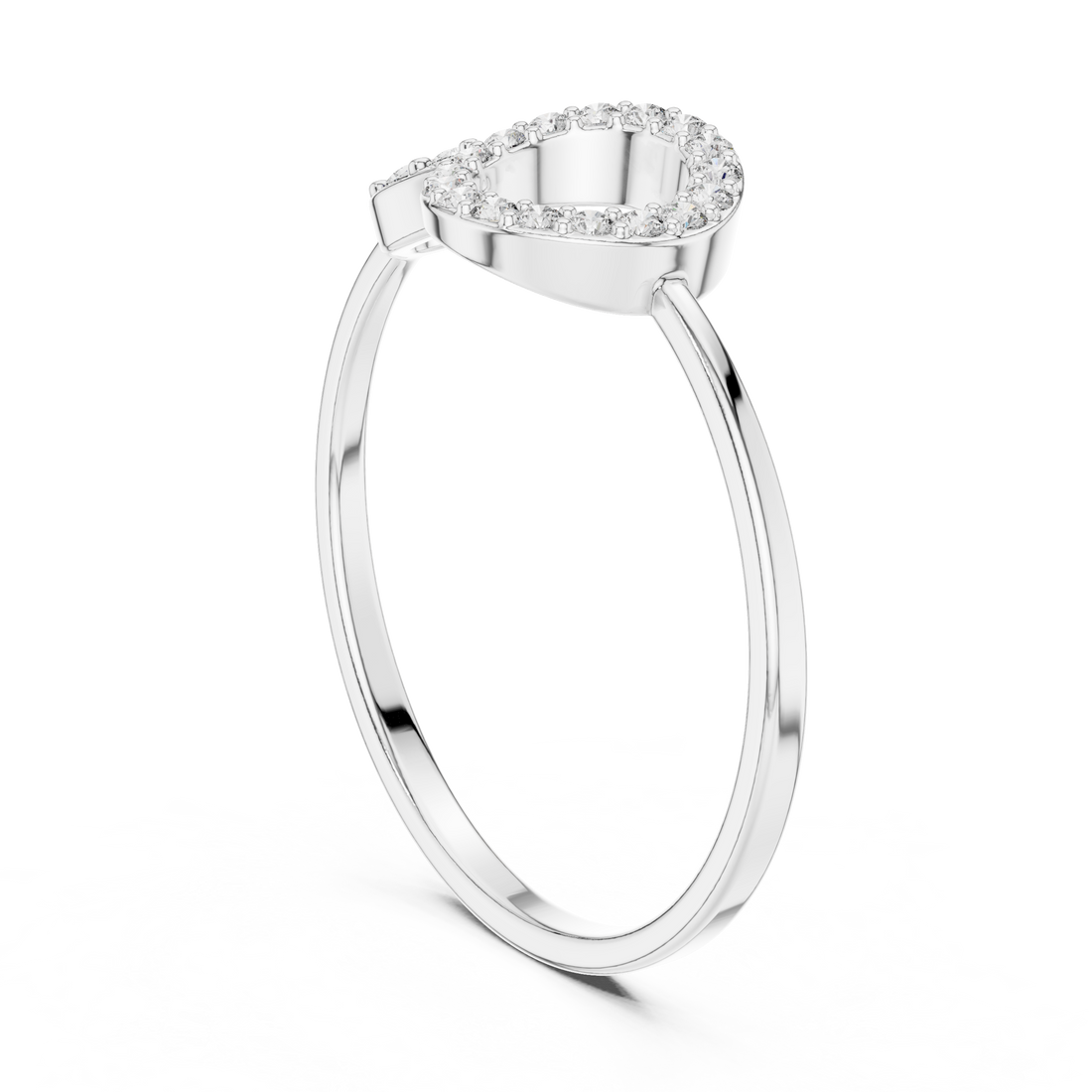 Elegant Rose Gold Loop Diamond Ring – Lab Grown | Kiashaa Jewellery