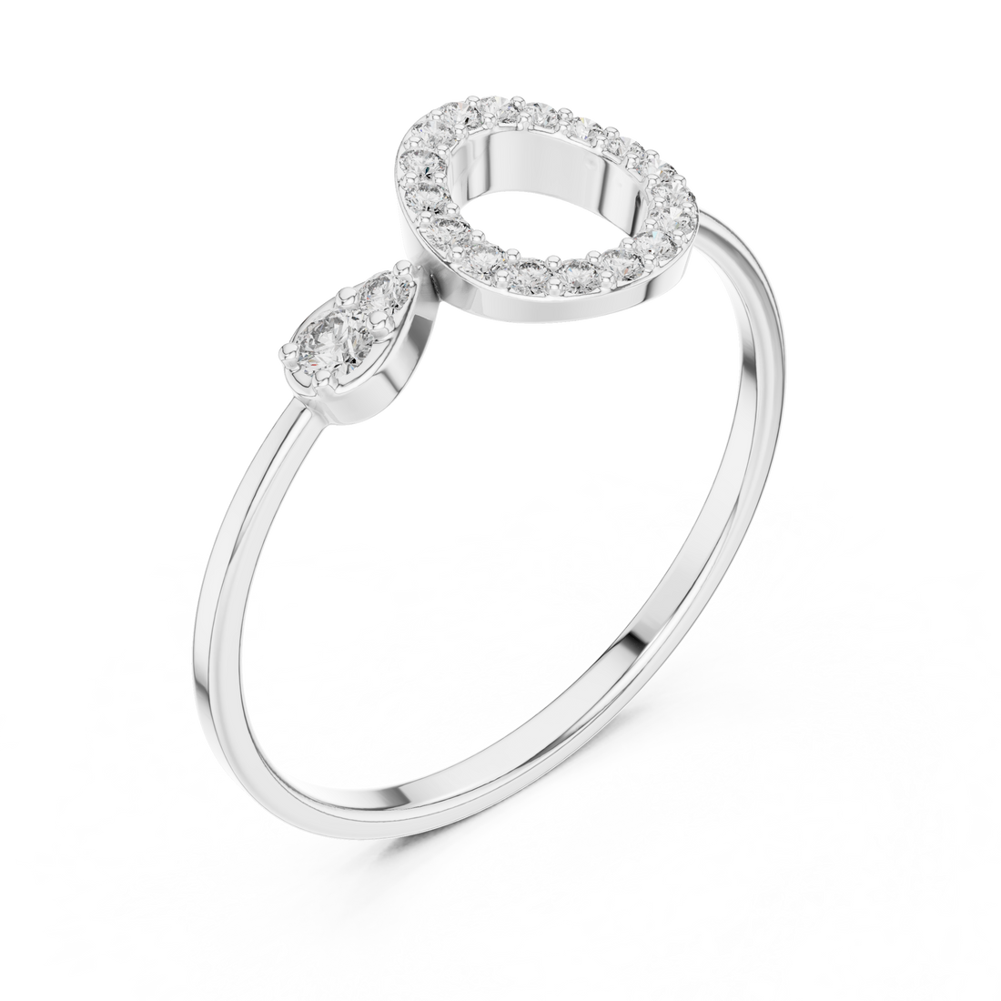 Elegant Rose Gold Loop Diamond Ring – Lab Grown | Kiashaa Jewellery
