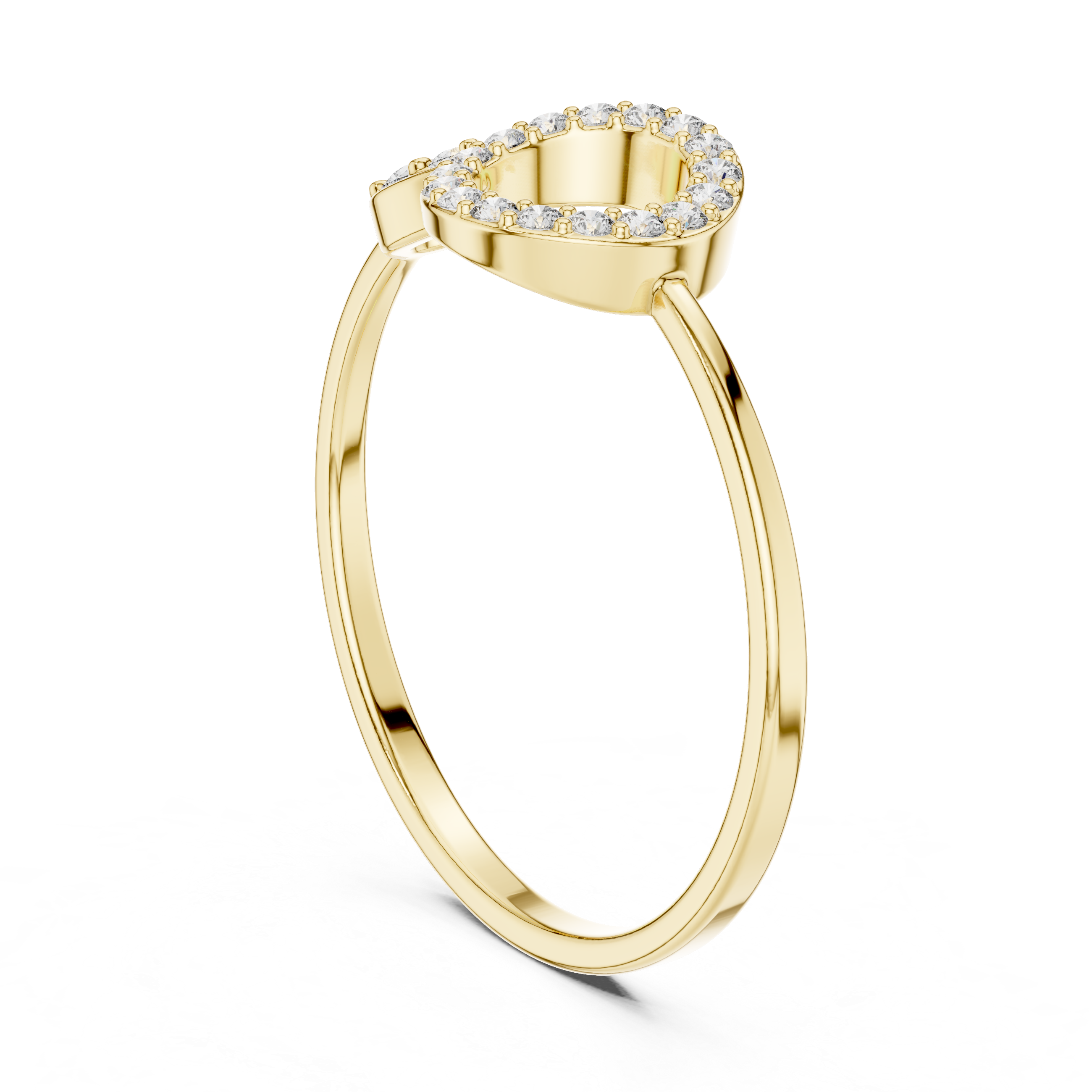 Elegant Rose Gold Loop Diamond Ring – Lab Grown | Kiashaa Jewellery