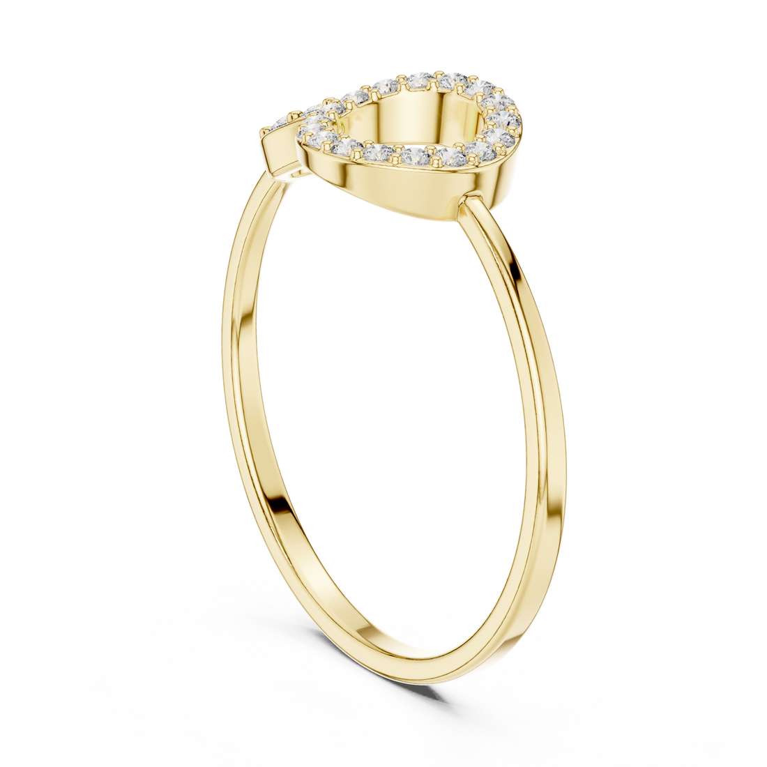 Elegant Rose Gold Loop Diamond Ring – Lab Grown | Kiashaa Jewellery