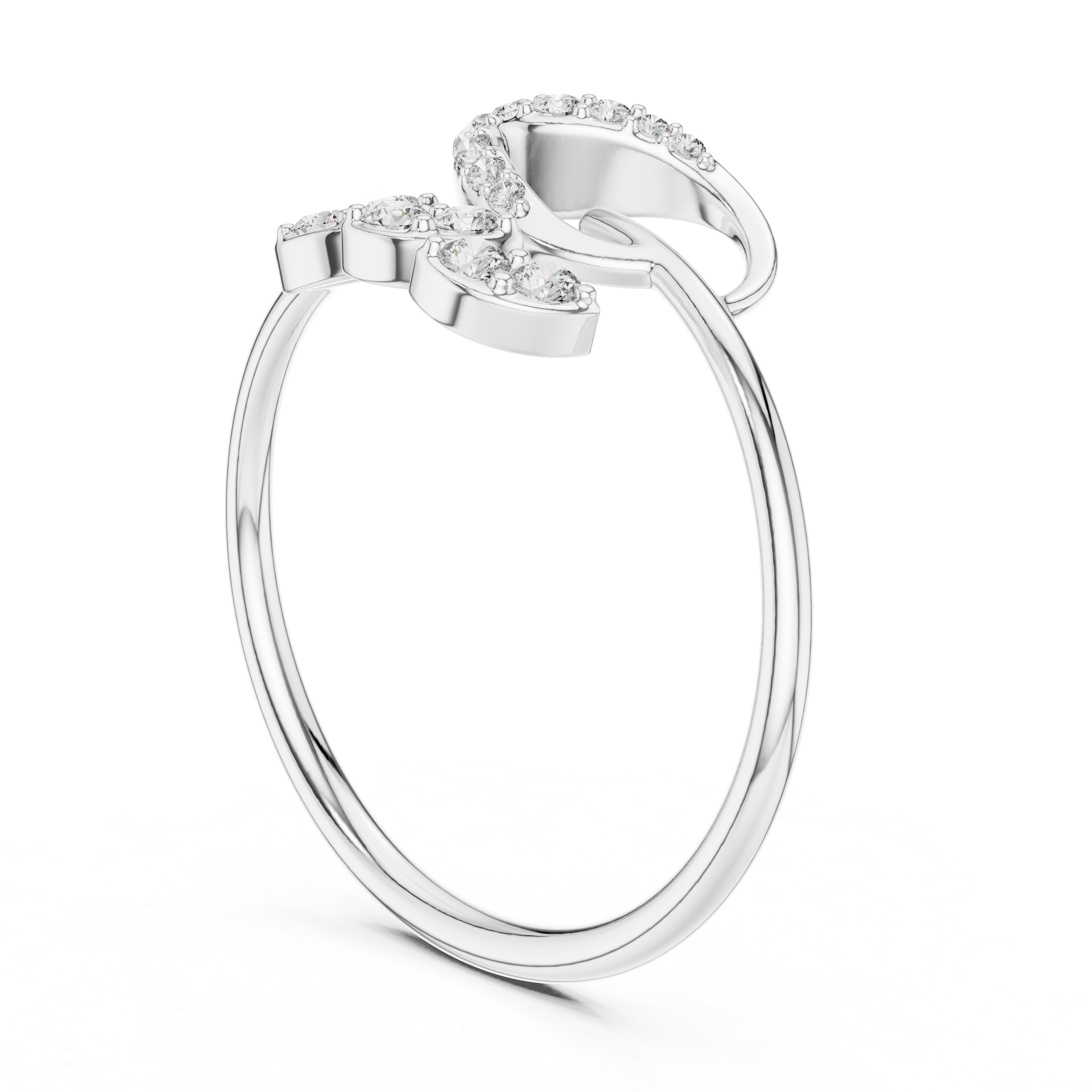 Elegant Heart-Embrace Lab Grown Diamond Ring in Rose Gold