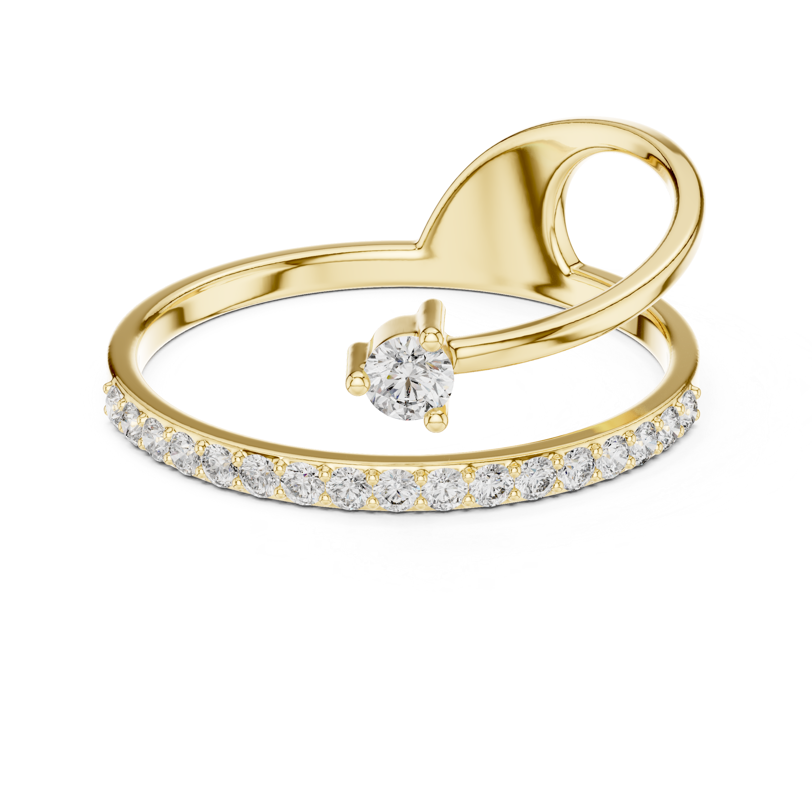 Twist Embrace Diamond Ring – Rose Gold Lab-Grown Diamond Ring