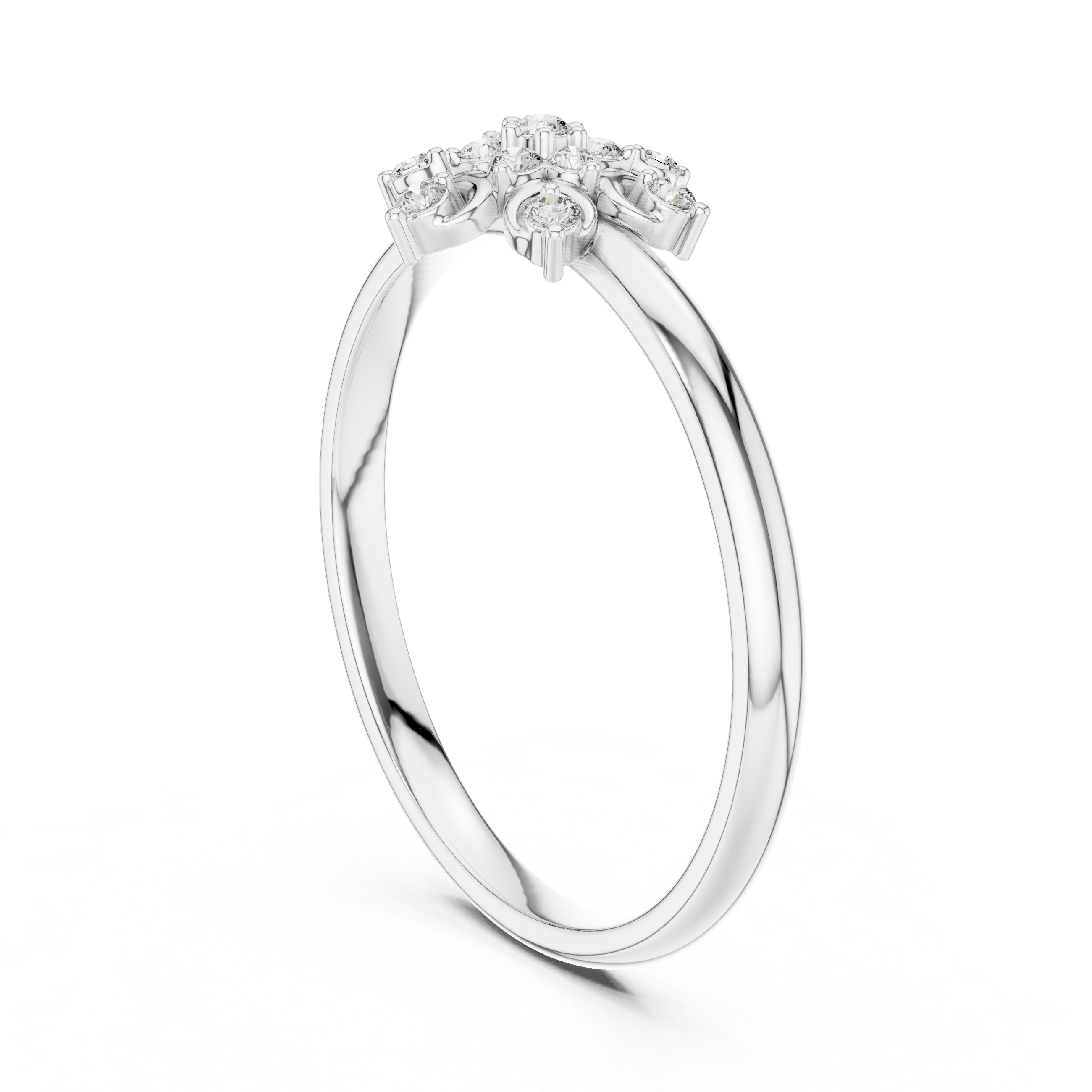 Floral Lab-Grown Diamond Ring in 14K/18K Rose Gold