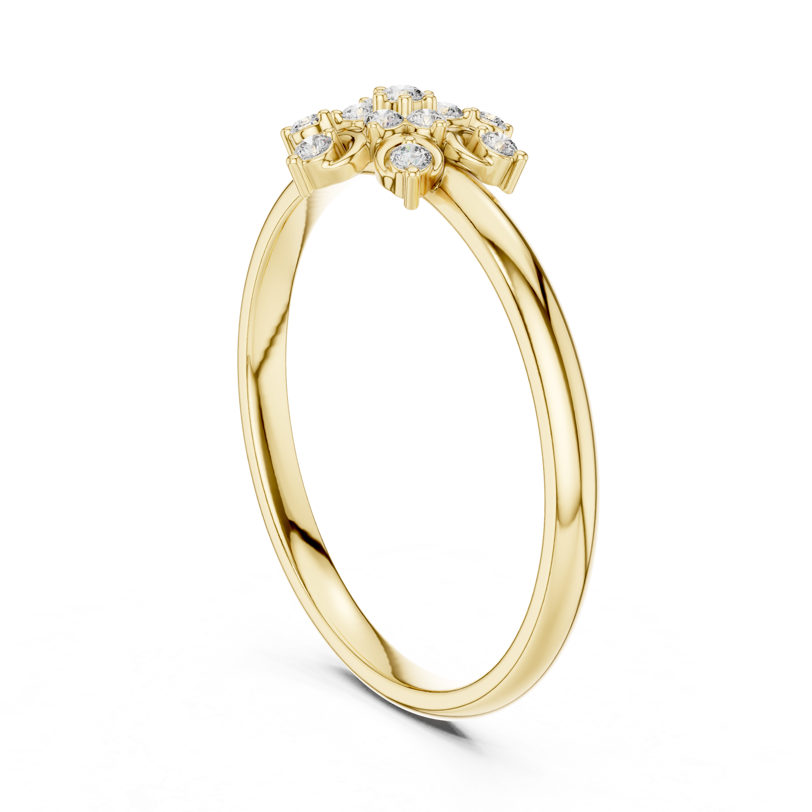 Floral Lab-Grown Diamond Ring in 14K/18K Rose Gold