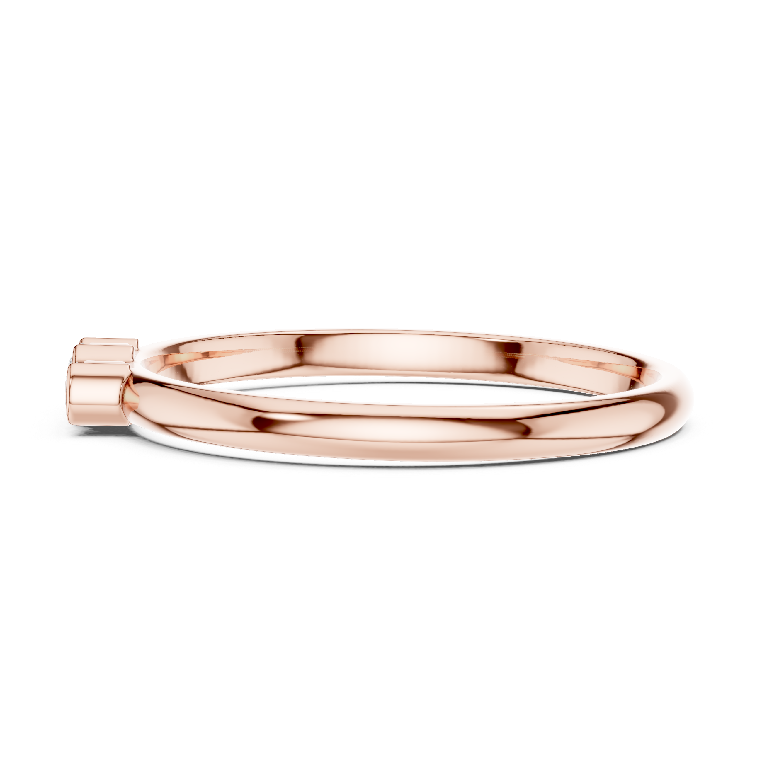 Three Stone Lab-Grown Diamond Ring in 14K/18K Rose Gold