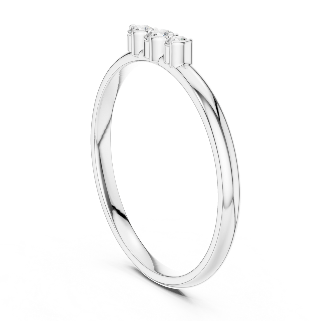 Three Stone Lab-Grown Diamond Ring in 14K/18K Rose Gold