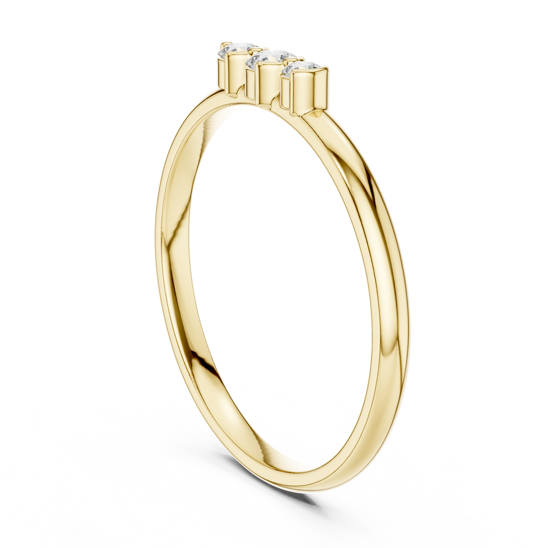 Three Stone Lab-Grown Diamond Ring in 14K/18K Rose Gold