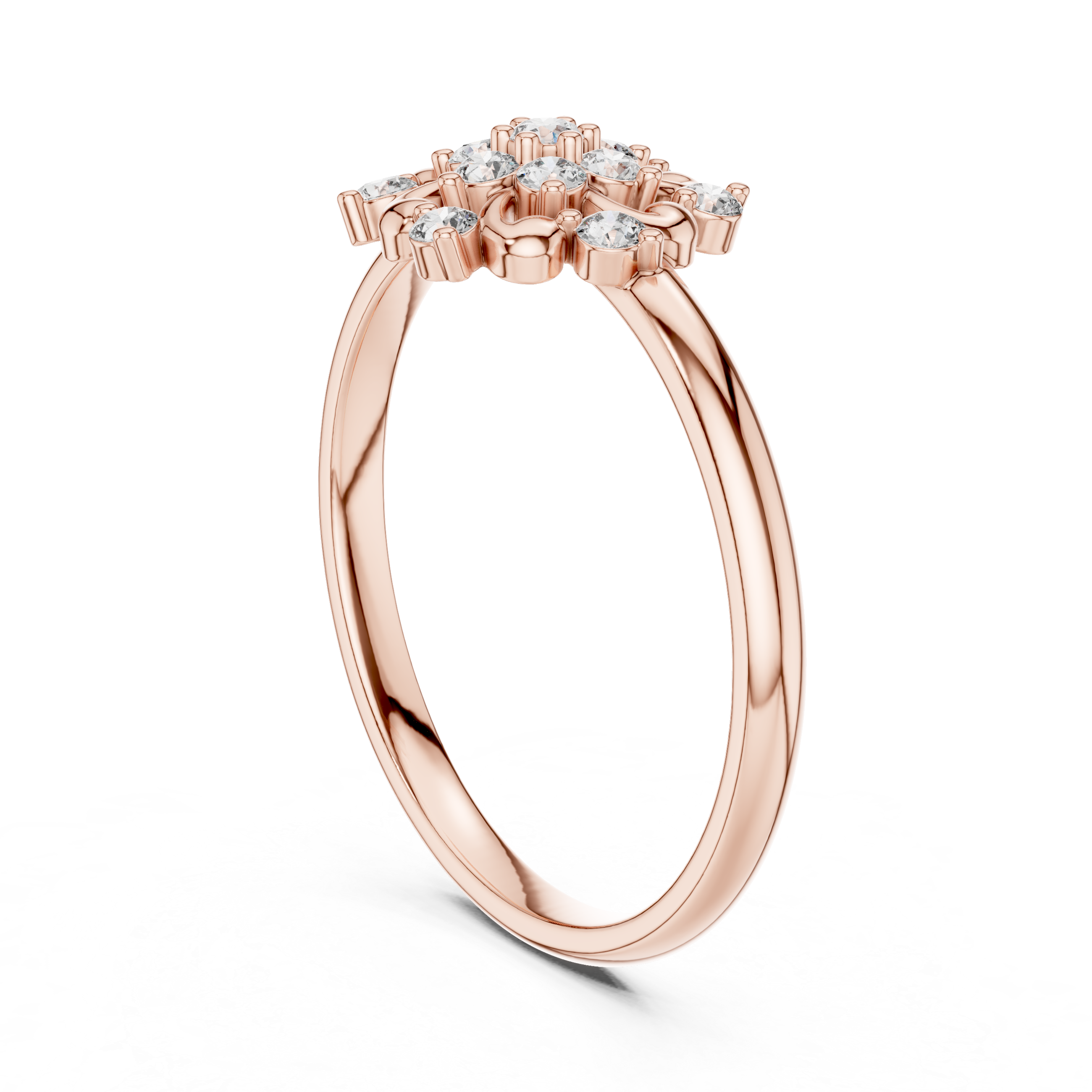 Blossom Cluster Lab-Grown Diamond Ring in 14K/18K Gold