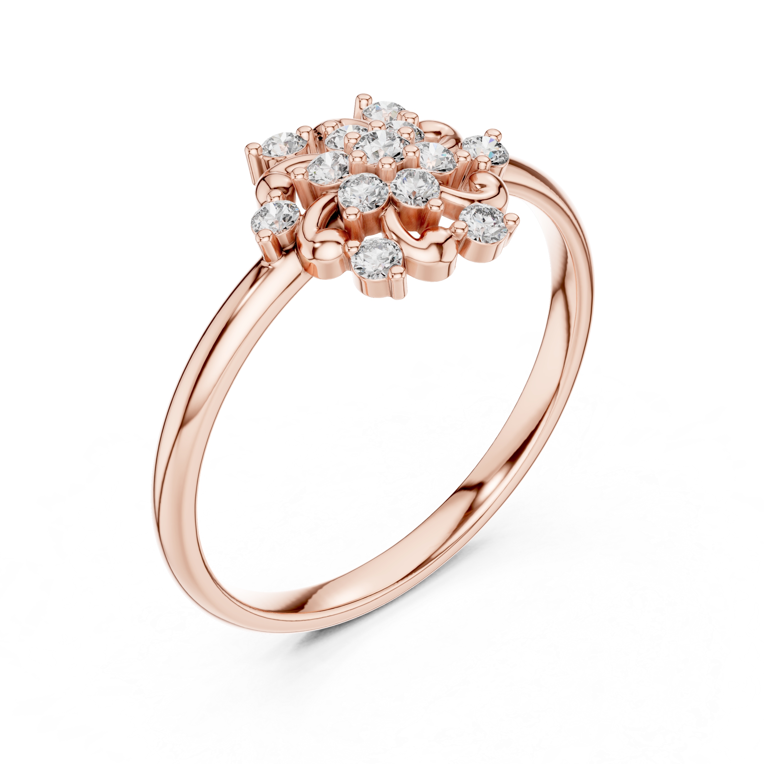 Blossom Cluster Lab-Grown Diamond Ring in 14K/18K Gold