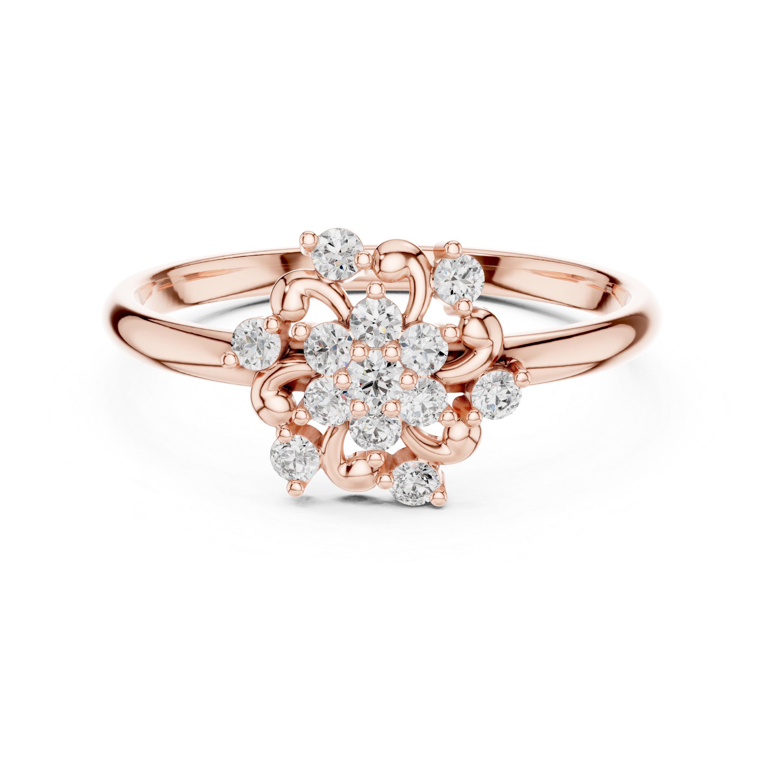 Blossom Cluster Lab-Grown Diamond Ring in 14K/18K Gold