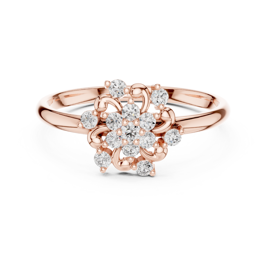 Blossom Cluster Lab-Grown Diamond Ring in 14K/18K Gold