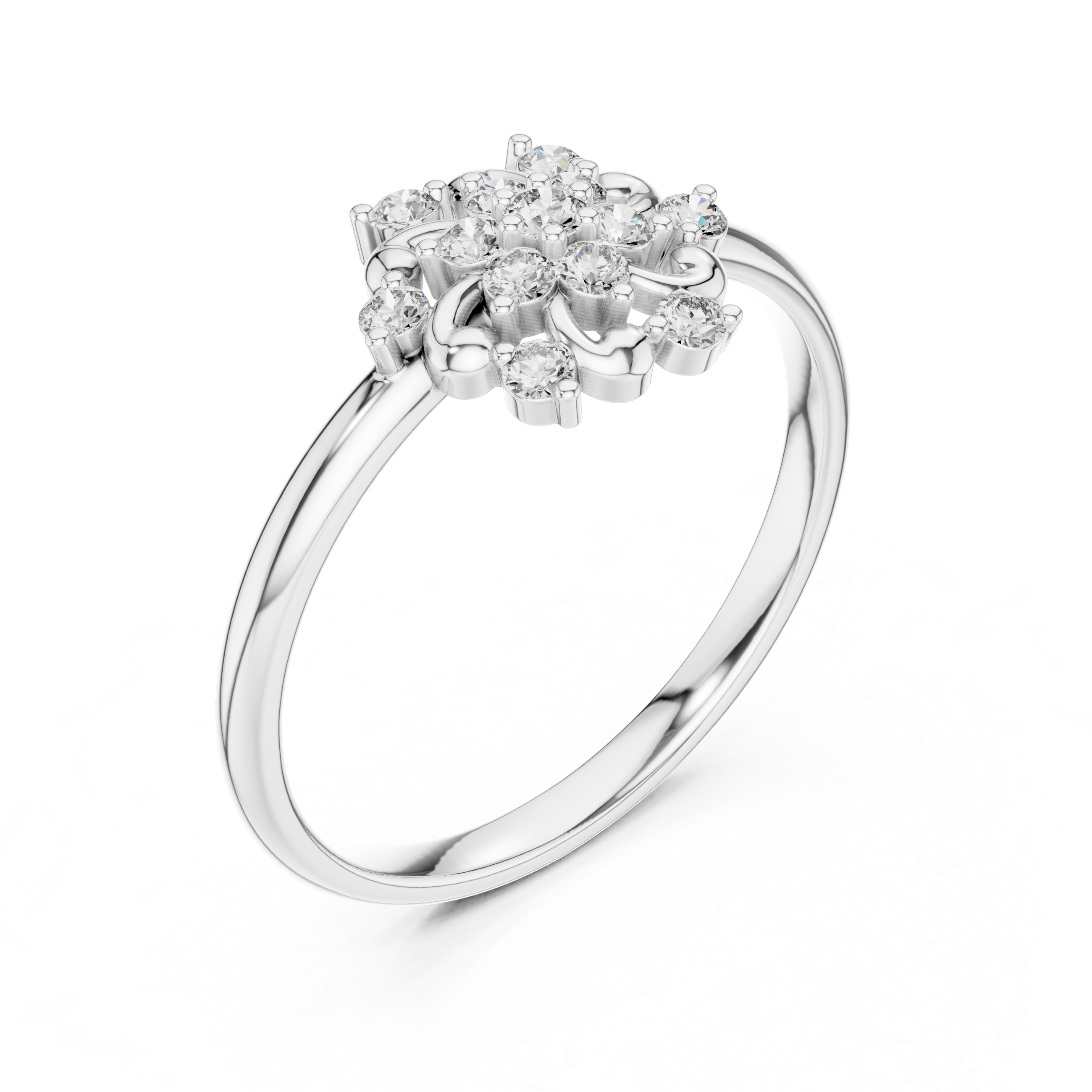 Blossom Cluster Lab-Grown Diamond Ring in 14K/18K Gold