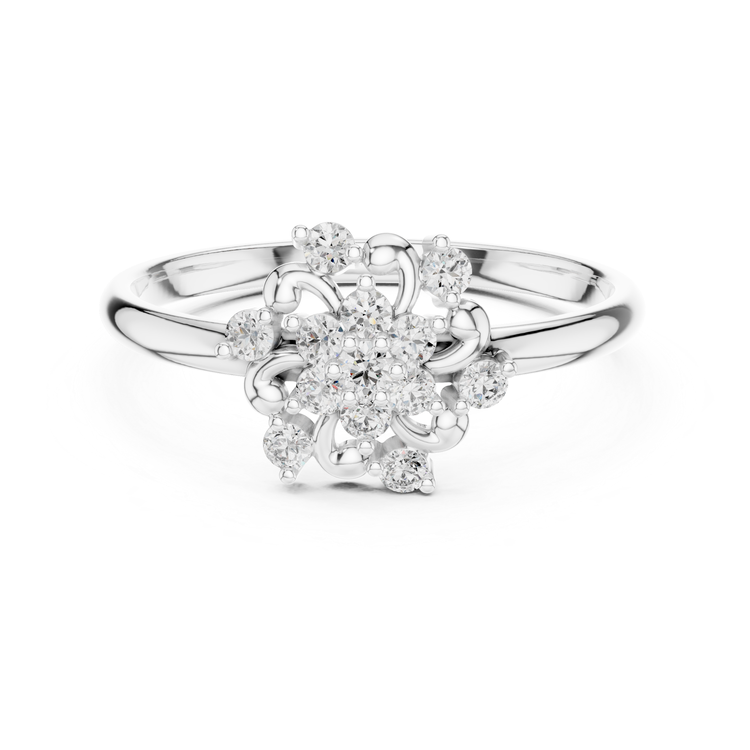 Blossom Cluster Lab-Grown Diamond Ring in 14K/18K Gold