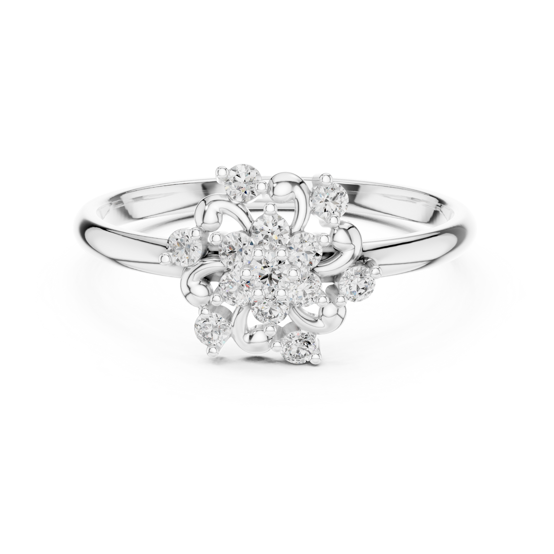 Blossom Cluster Lab-Grown Diamond Ring in 14K/18K Gold