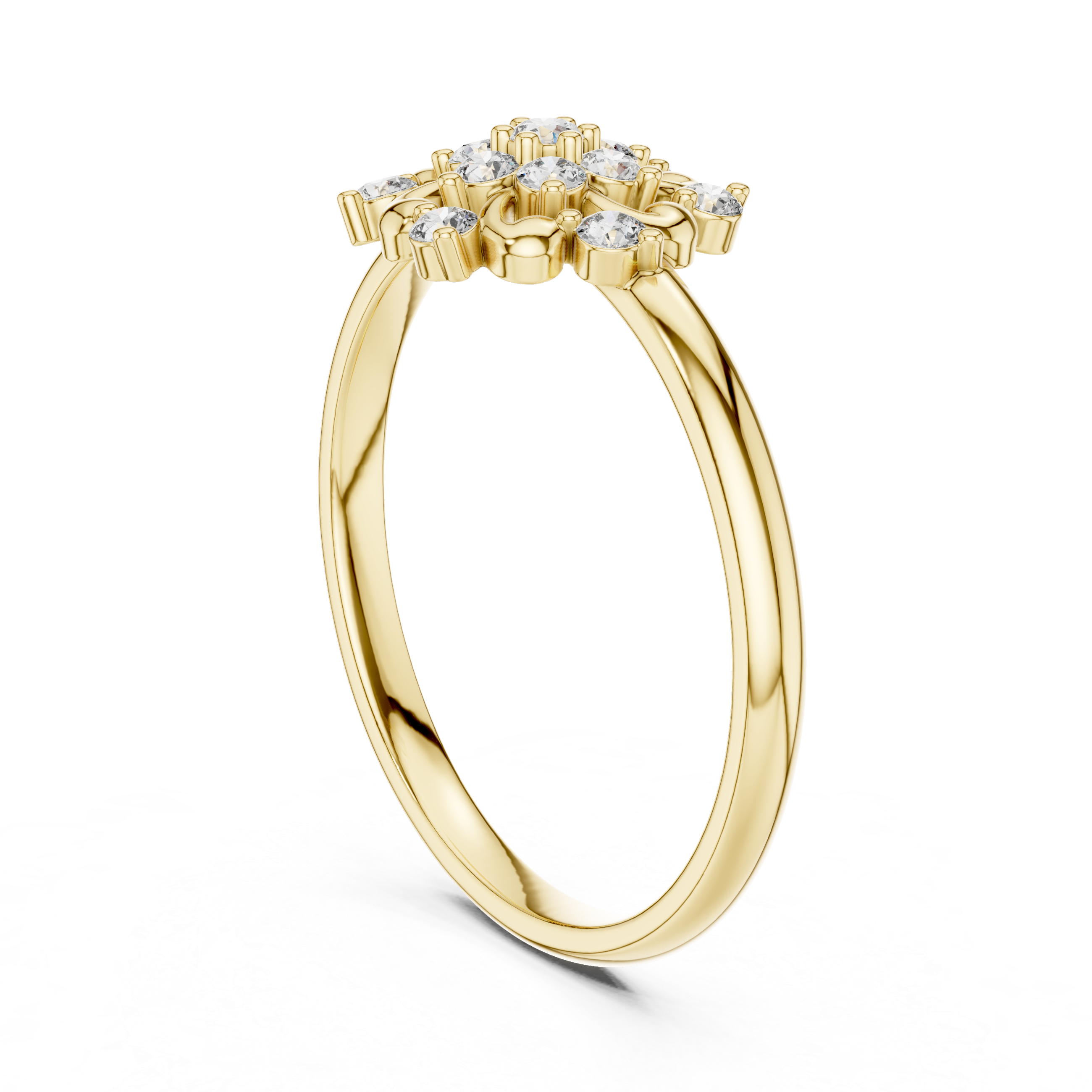 Blossom Cluster Lab-Grown Diamond Ring in 14K/18K Gold