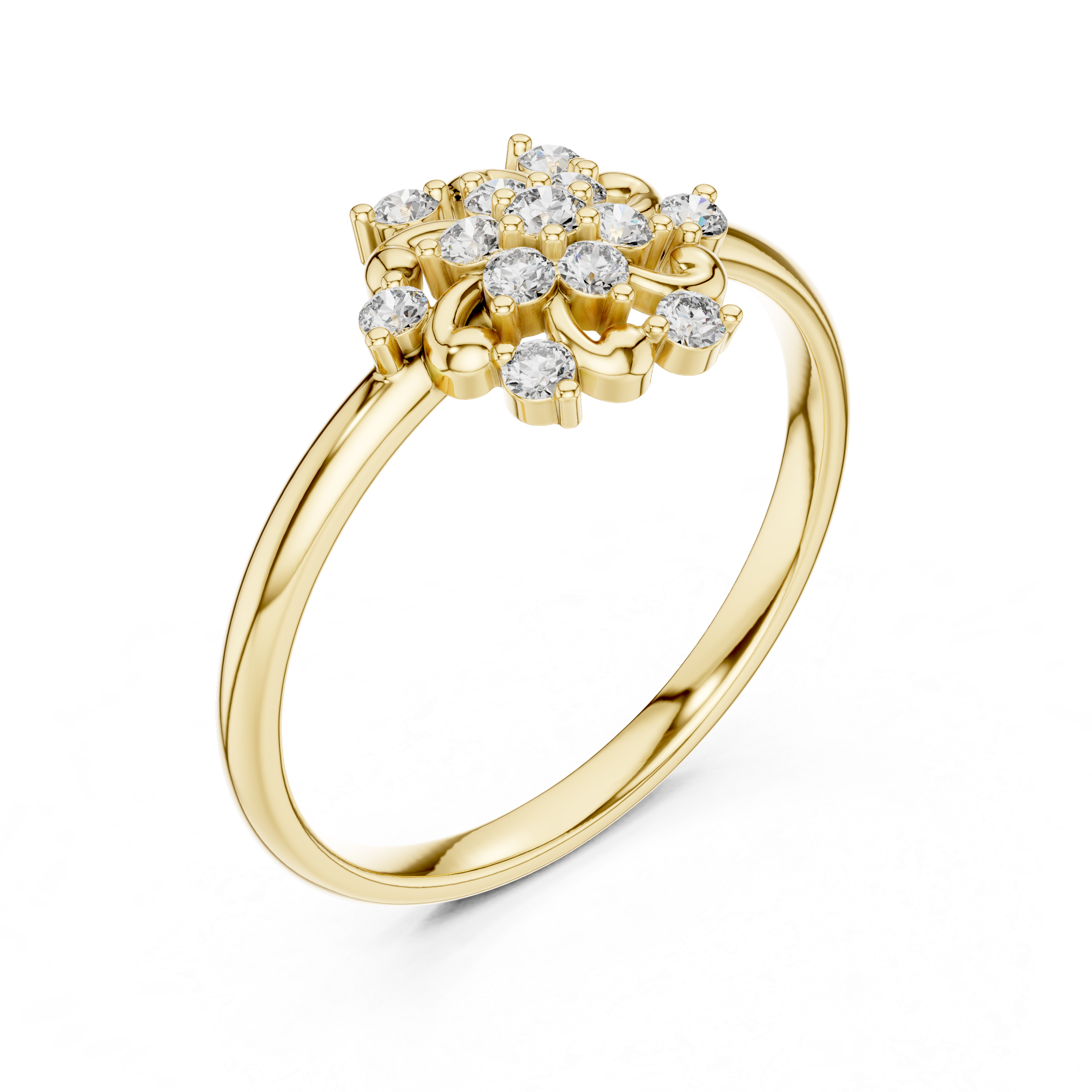 Blossom Cluster Lab-Grown Diamond Ring in 14K/18K Gold