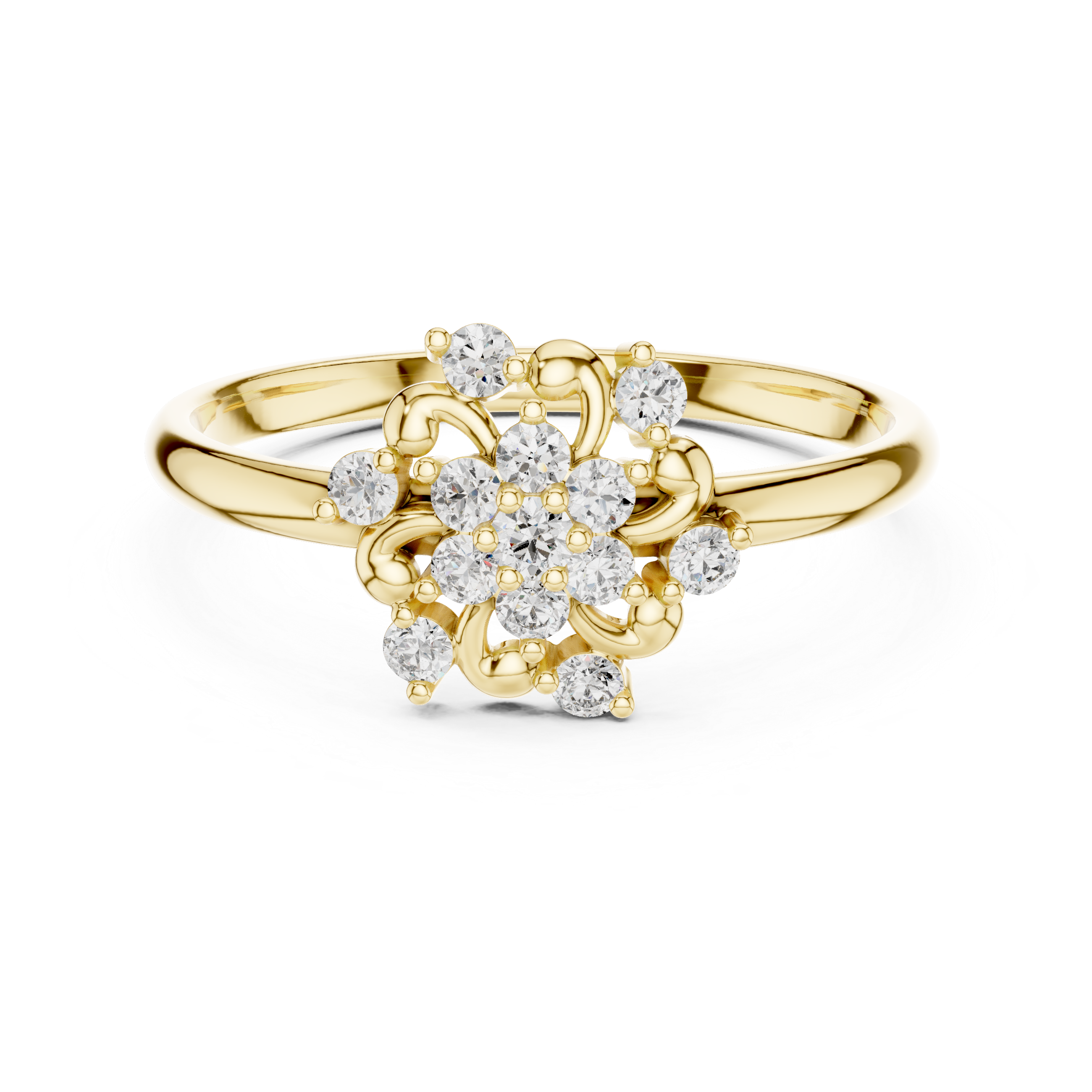 Blossom Cluster Lab-Grown Diamond Ring in 14K/18K Gold