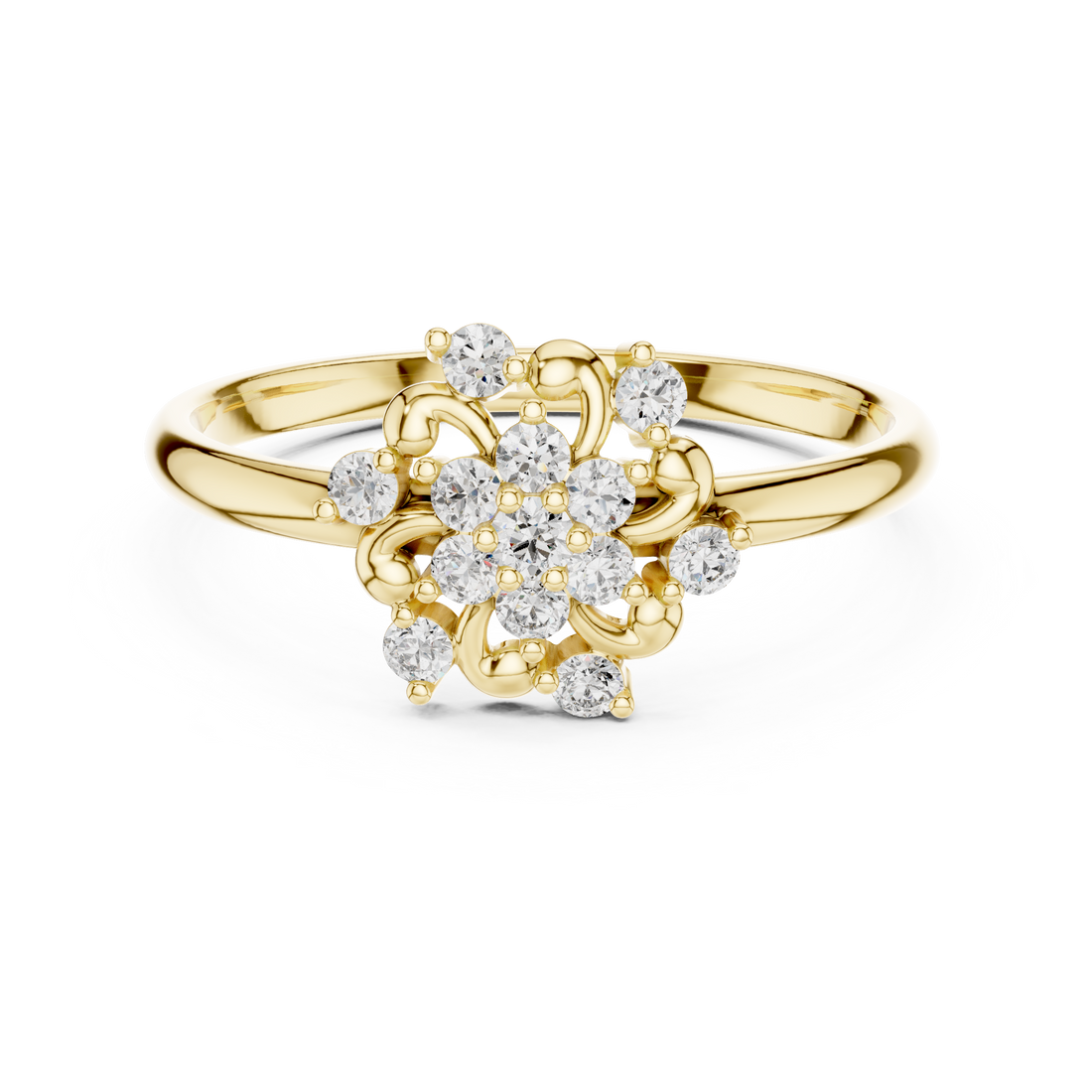 Blossom Cluster Lab-Grown Diamond Ring in 14K/18K Gold