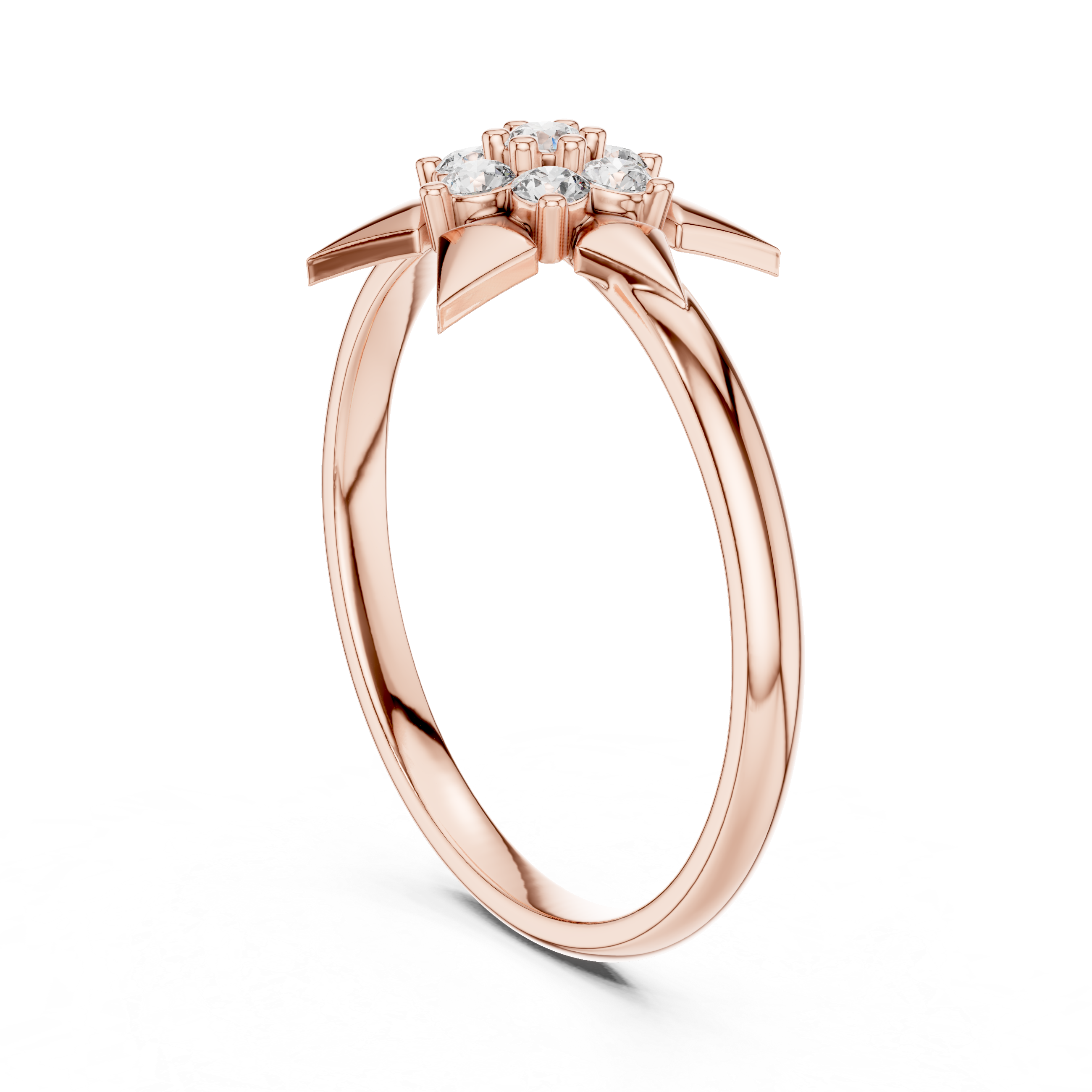 Rose Gold Starburst Lab-Grown Diamond Ring – IGI Certified