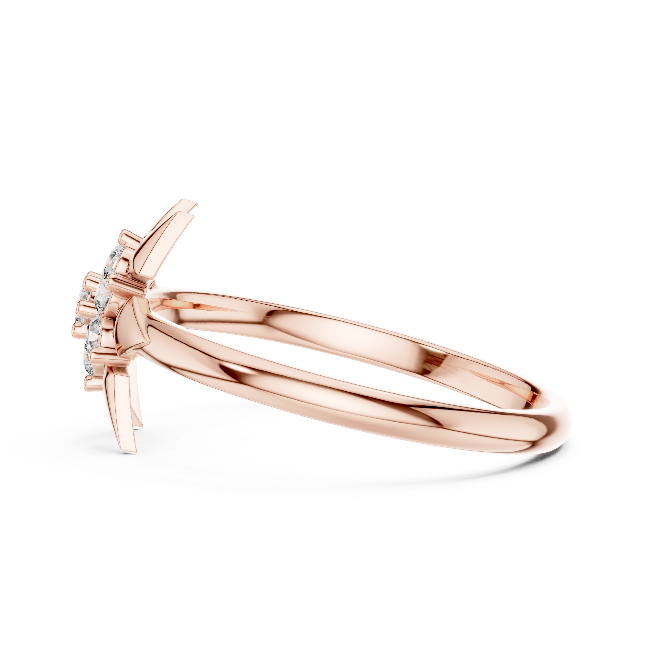 Rose Gold Starburst Lab-Grown Diamond Ring – IGI Certified
