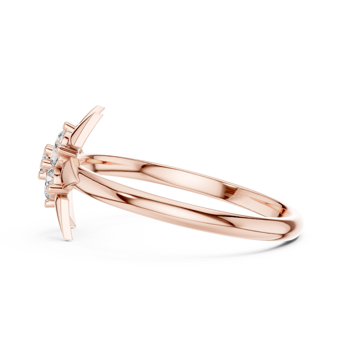 Rose Gold Starburst Lab-Grown Diamond Ring – IGI Certified