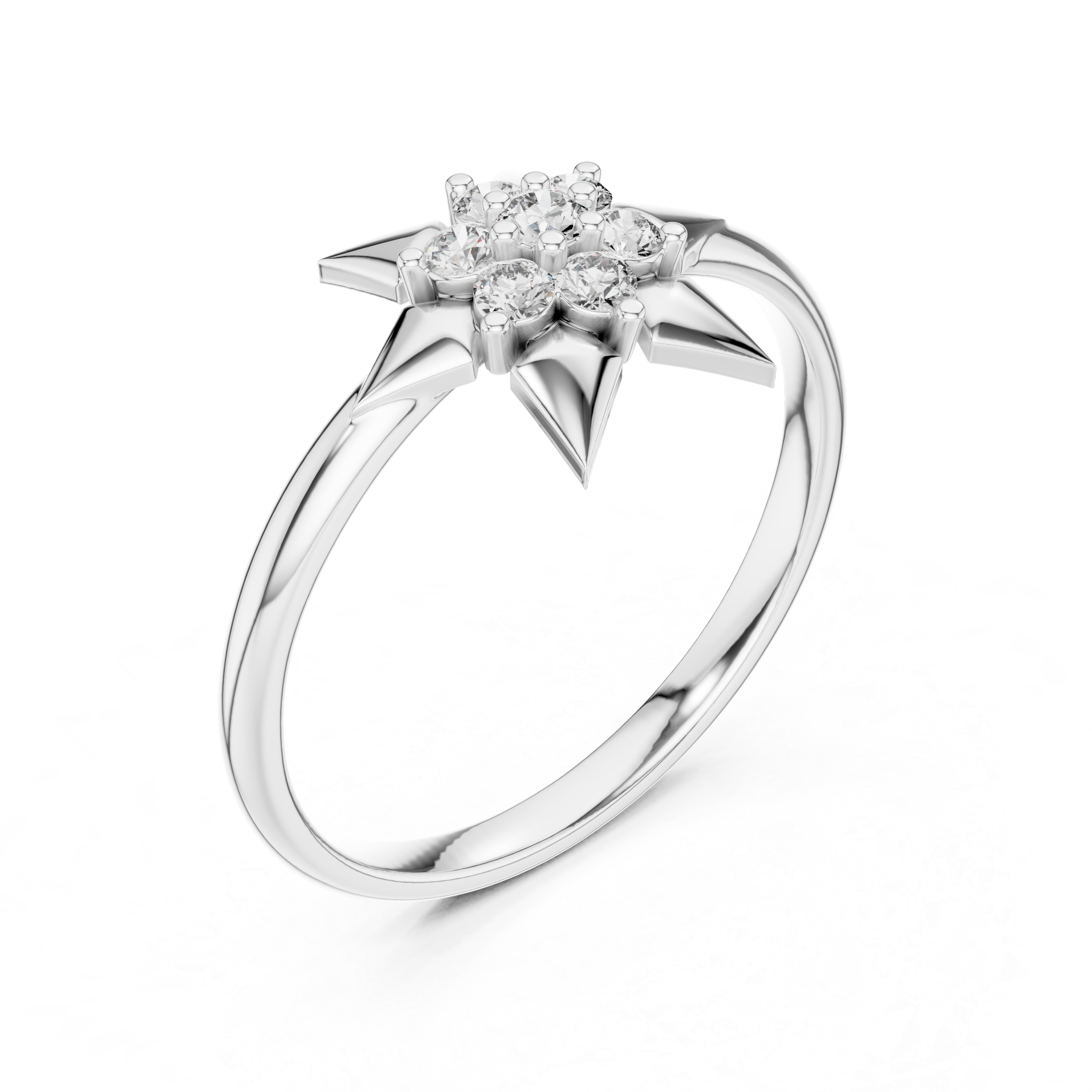 Rose Gold Starburst Lab-Grown Diamond Ring – IGI Certified