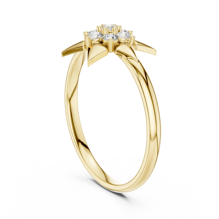 Rose Gold Starburst Lab-Grown Diamond Ring – IGI Certified