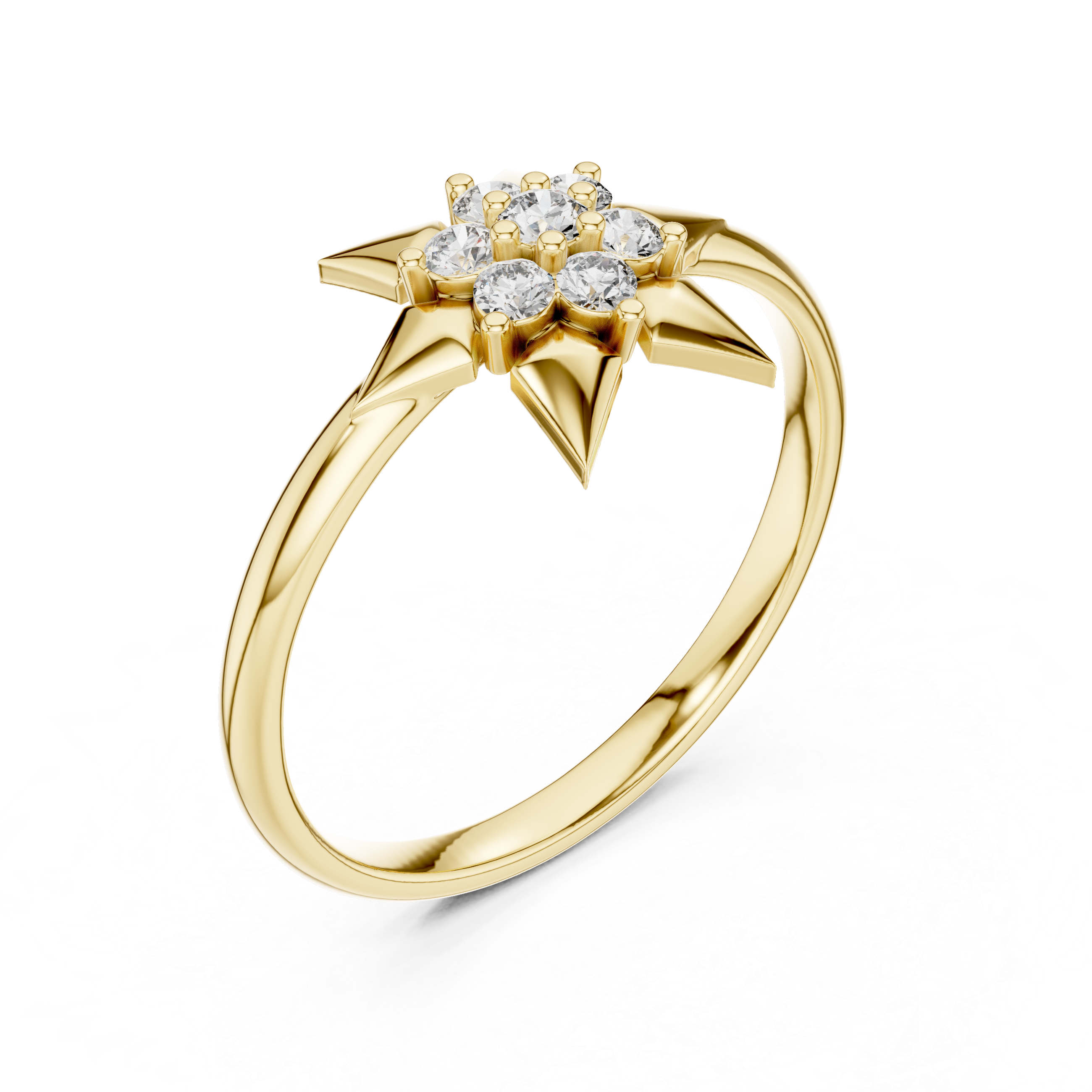 Rose Gold Starburst Lab-Grown Diamond Ring – IGI Certified